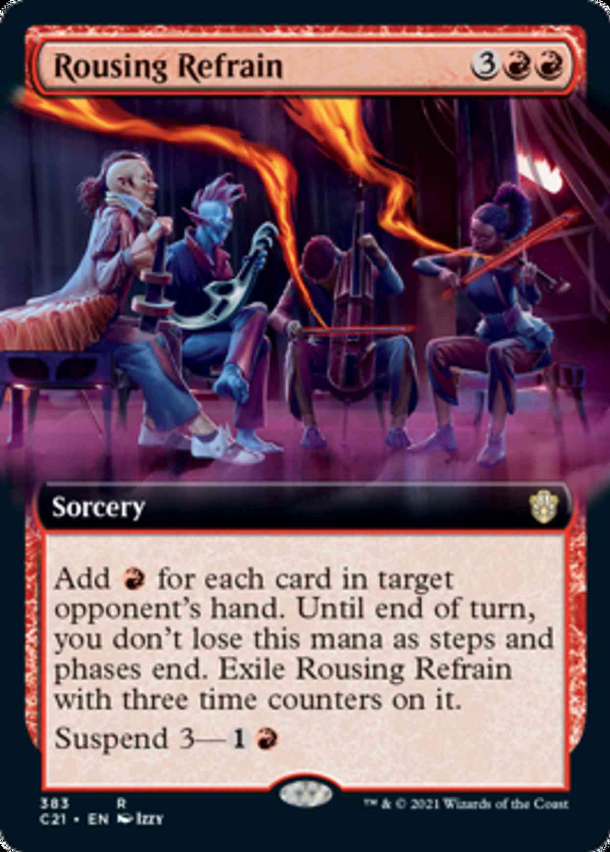 Rousing Refrain (Extended Art) magic card front