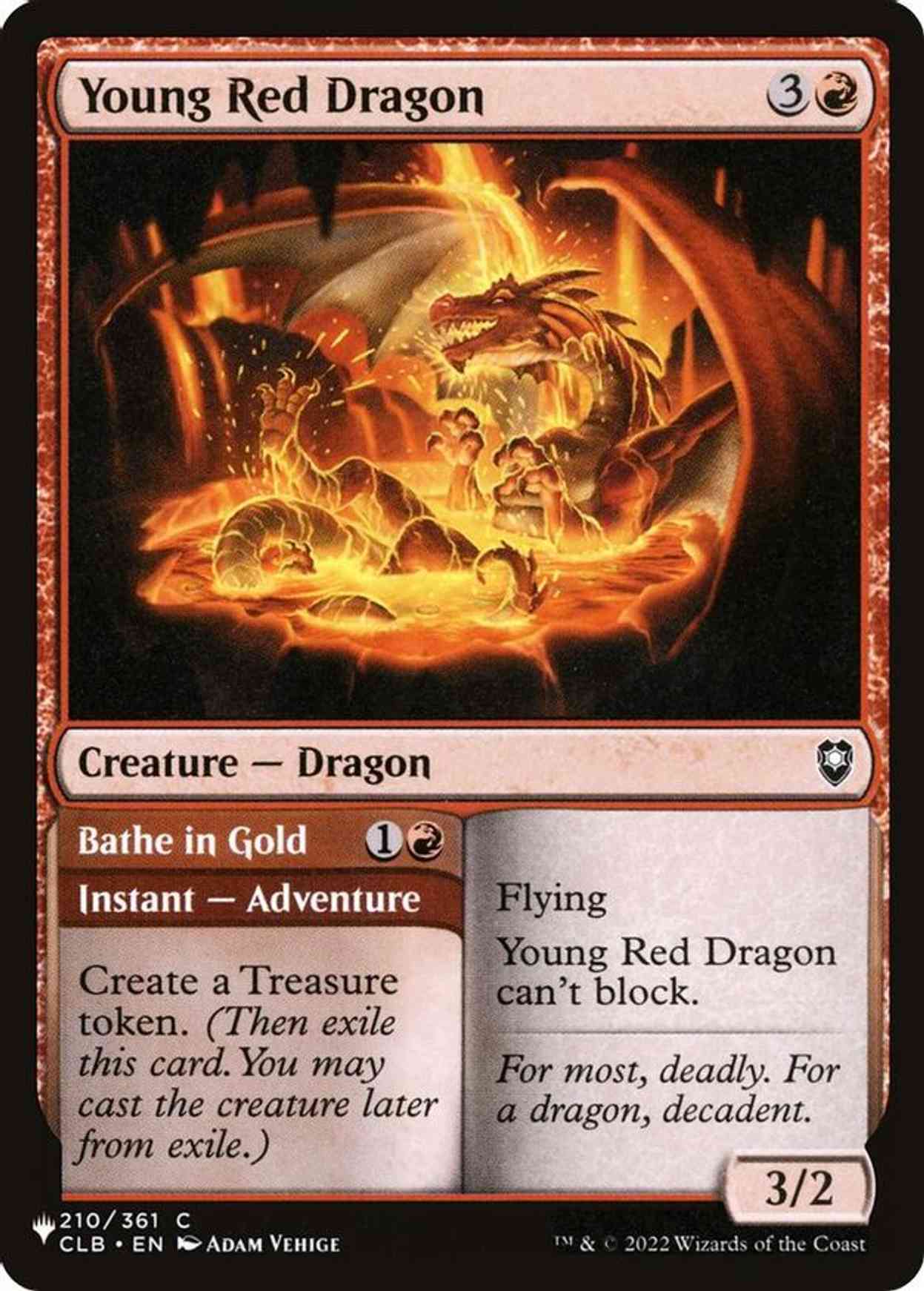 Young Red Dragon magic card front