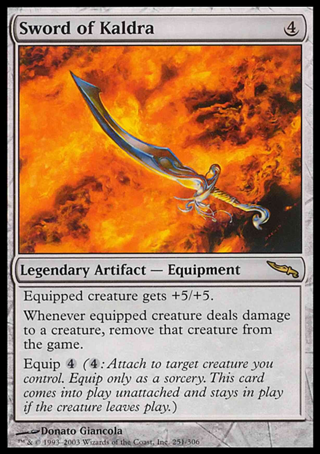 Sword of Kaldra magic card front