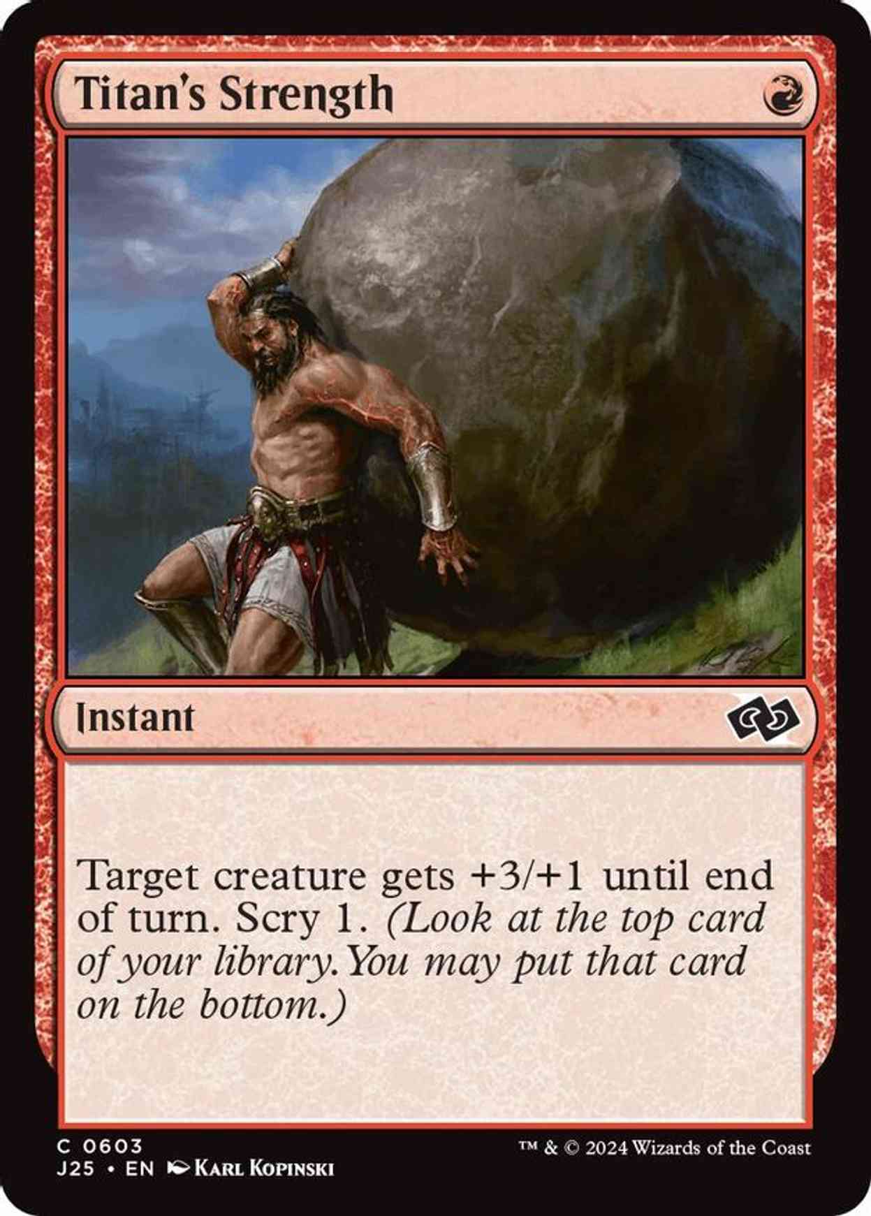 Titan's Strength magic card front