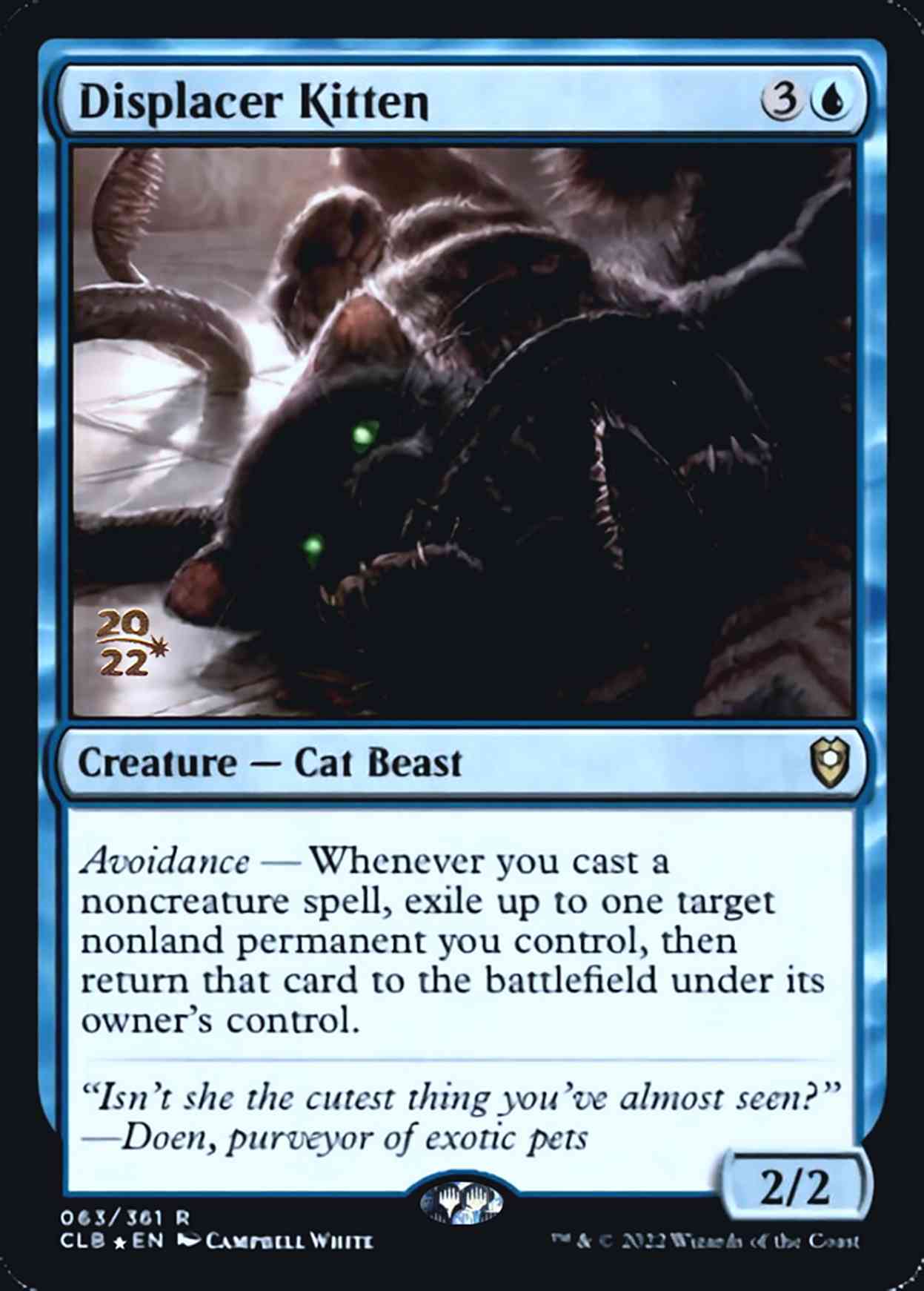 Displacer Kitten magic card front