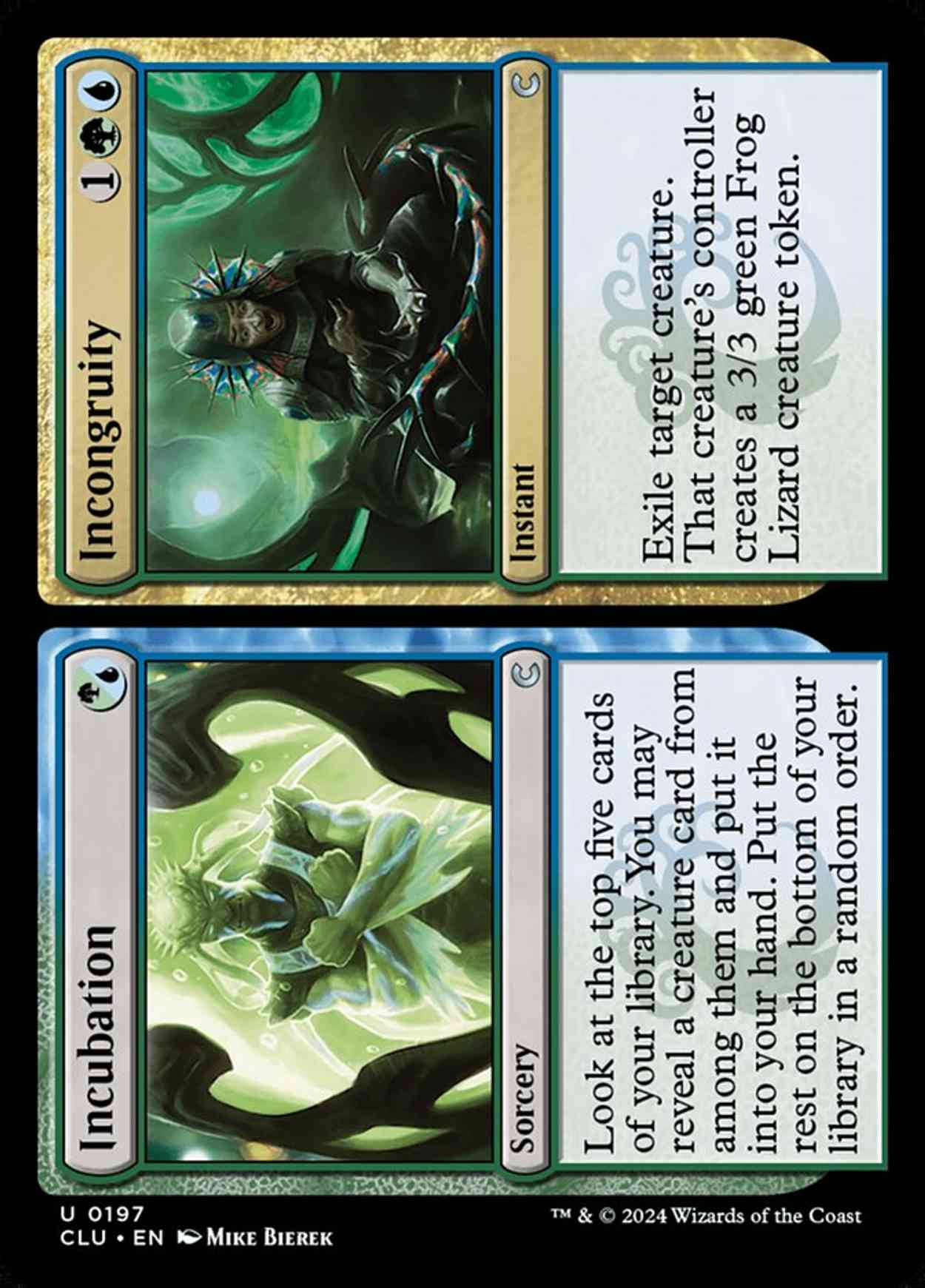 Incubation // Incongruity magic card front