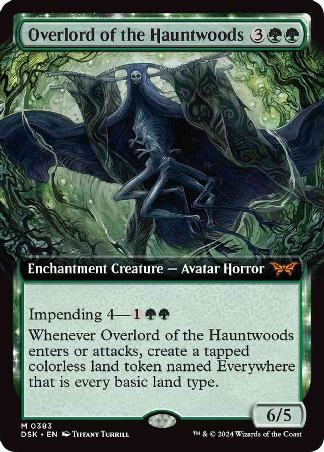 Overlord of the Hauntwoods (Extended Art) magic card front