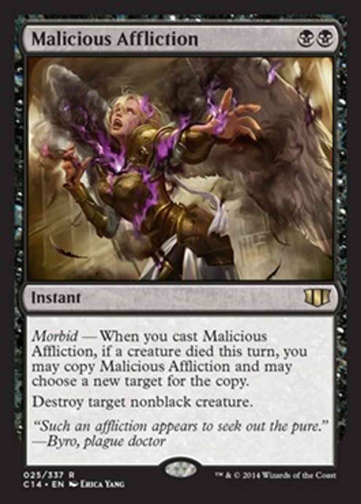 Malicious Affliction magic card front