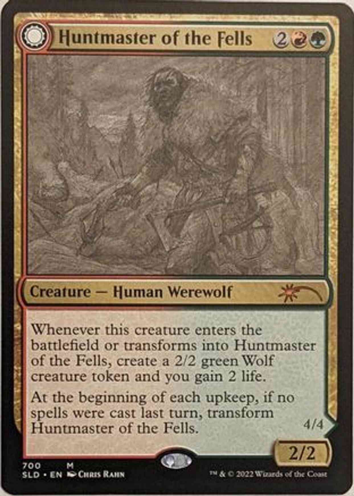 Huntmaster of the Fells (Sketch Showcase) magic card front