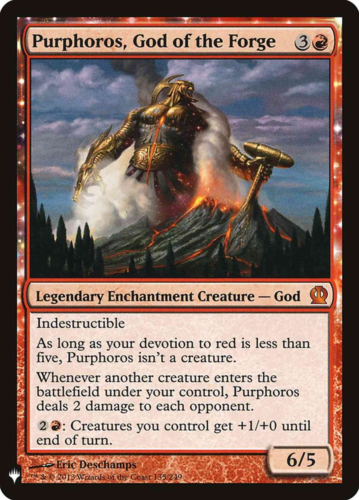 Purphoros, God of the Forge magic card front