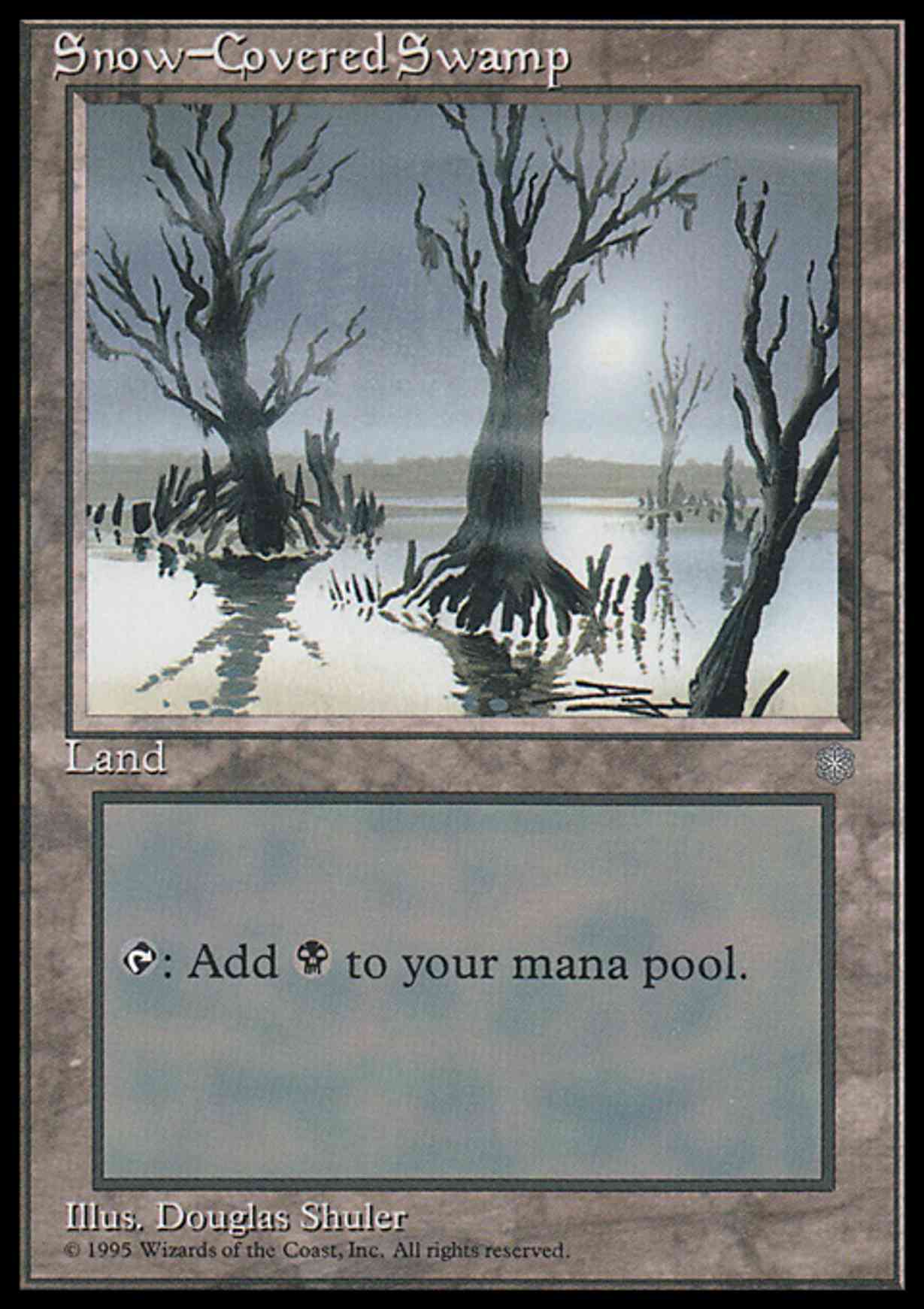 Snow-Covered Swamp magic card front