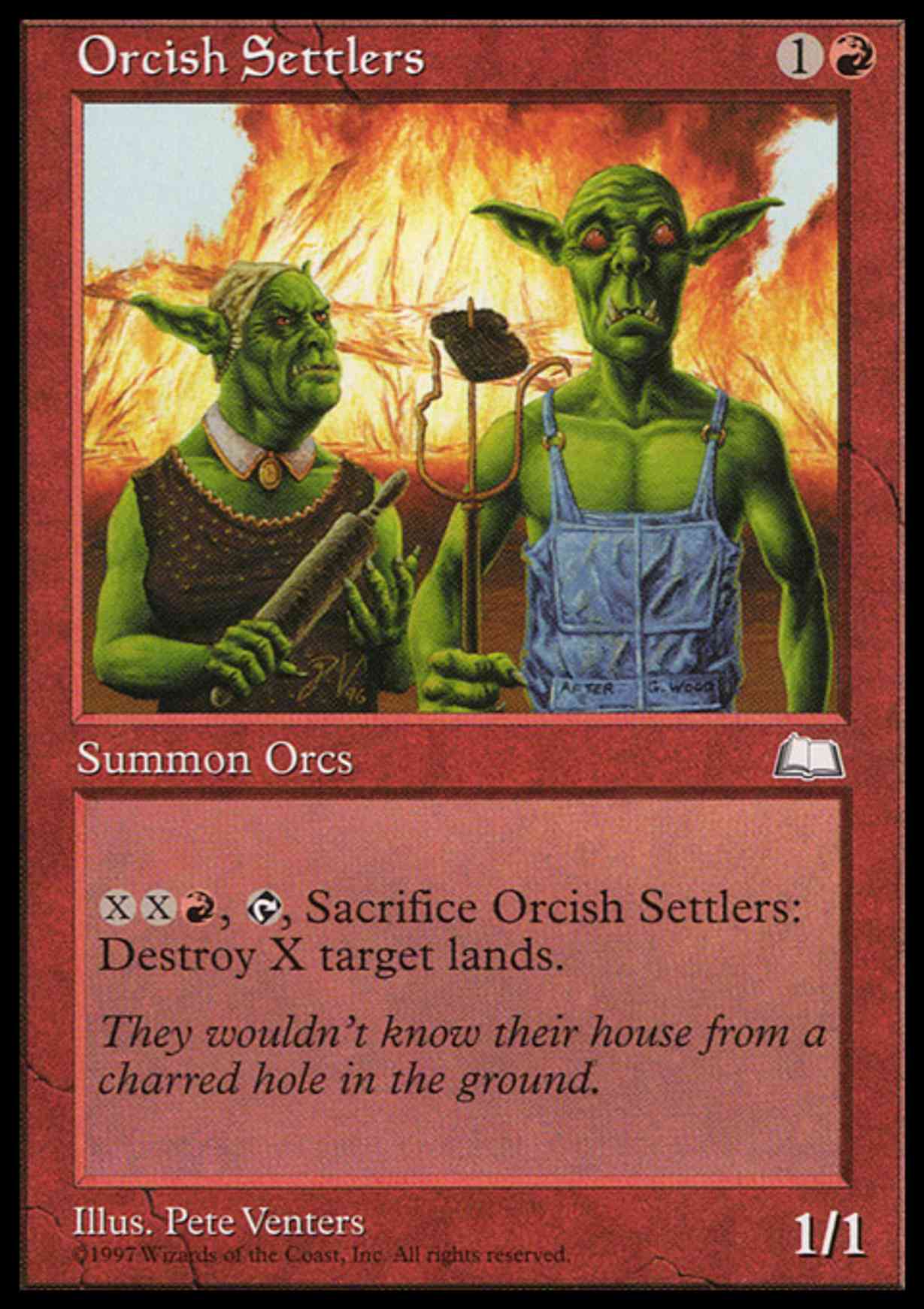 Orcish Settlers magic card front