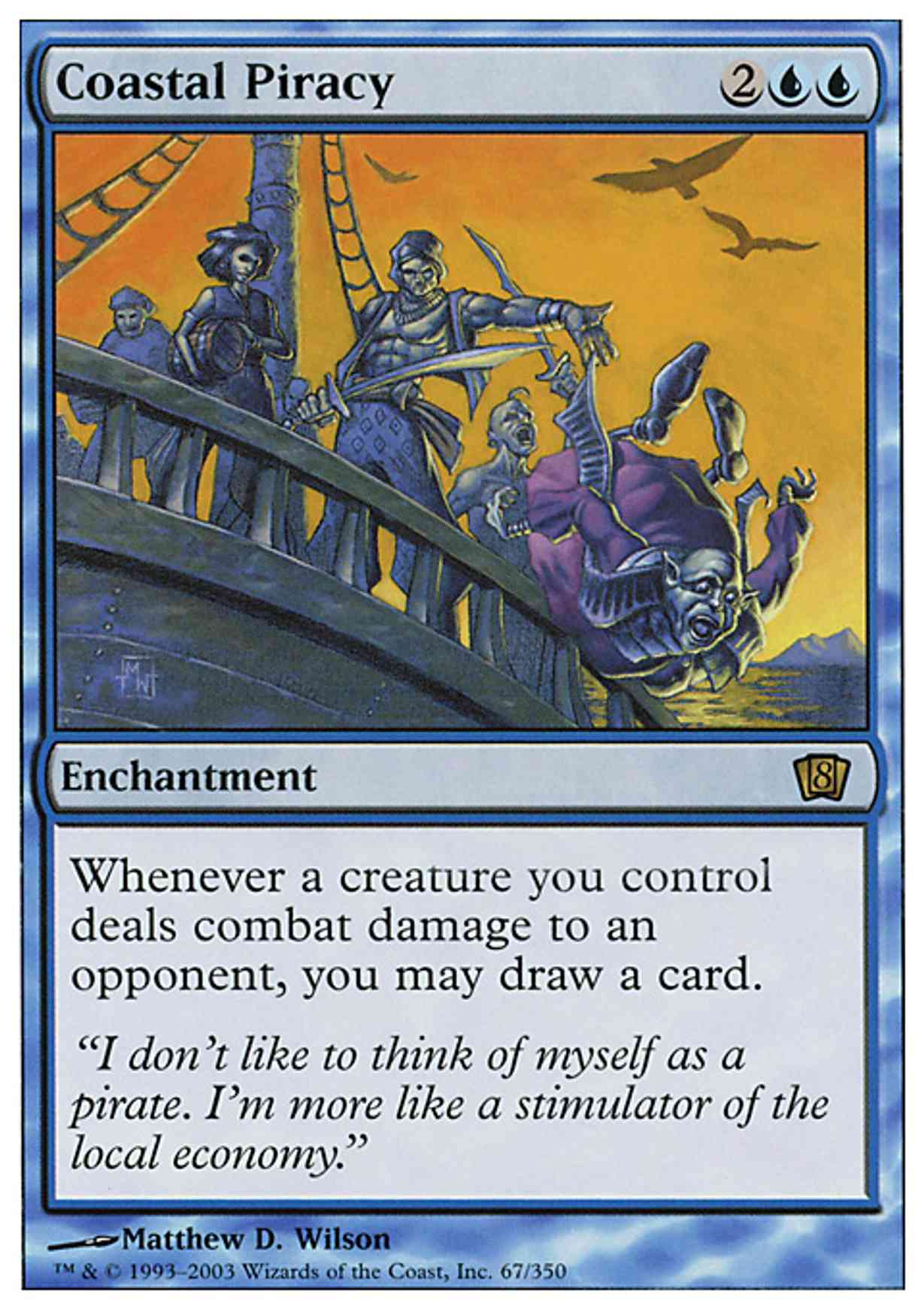 Coastal Piracy magic card front