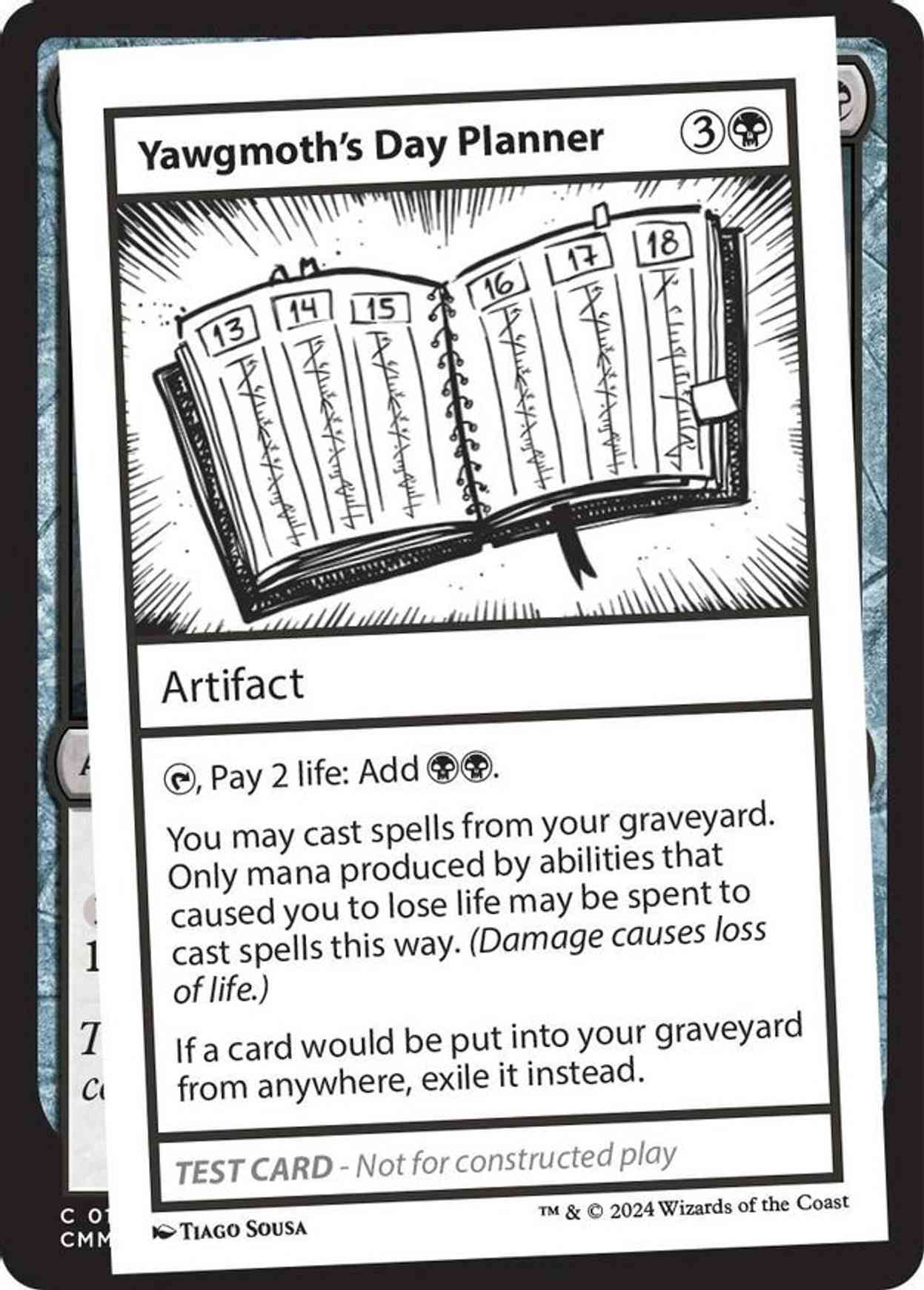 Yawgmoth's Day Planner magic card front