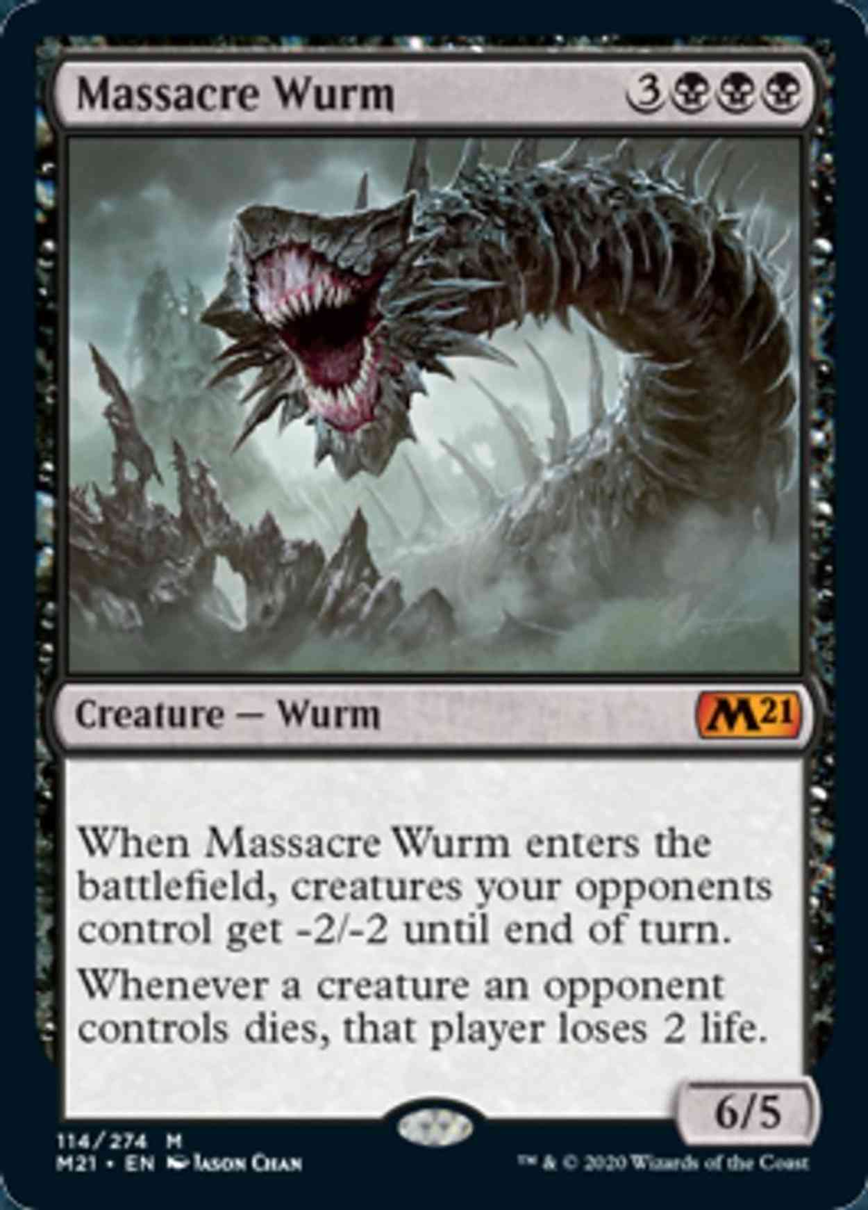 Massacre Wurm magic card front