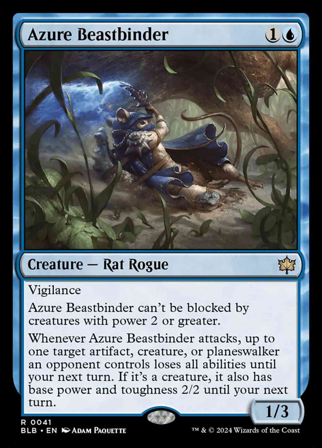 Azure Beastbinder magic card front