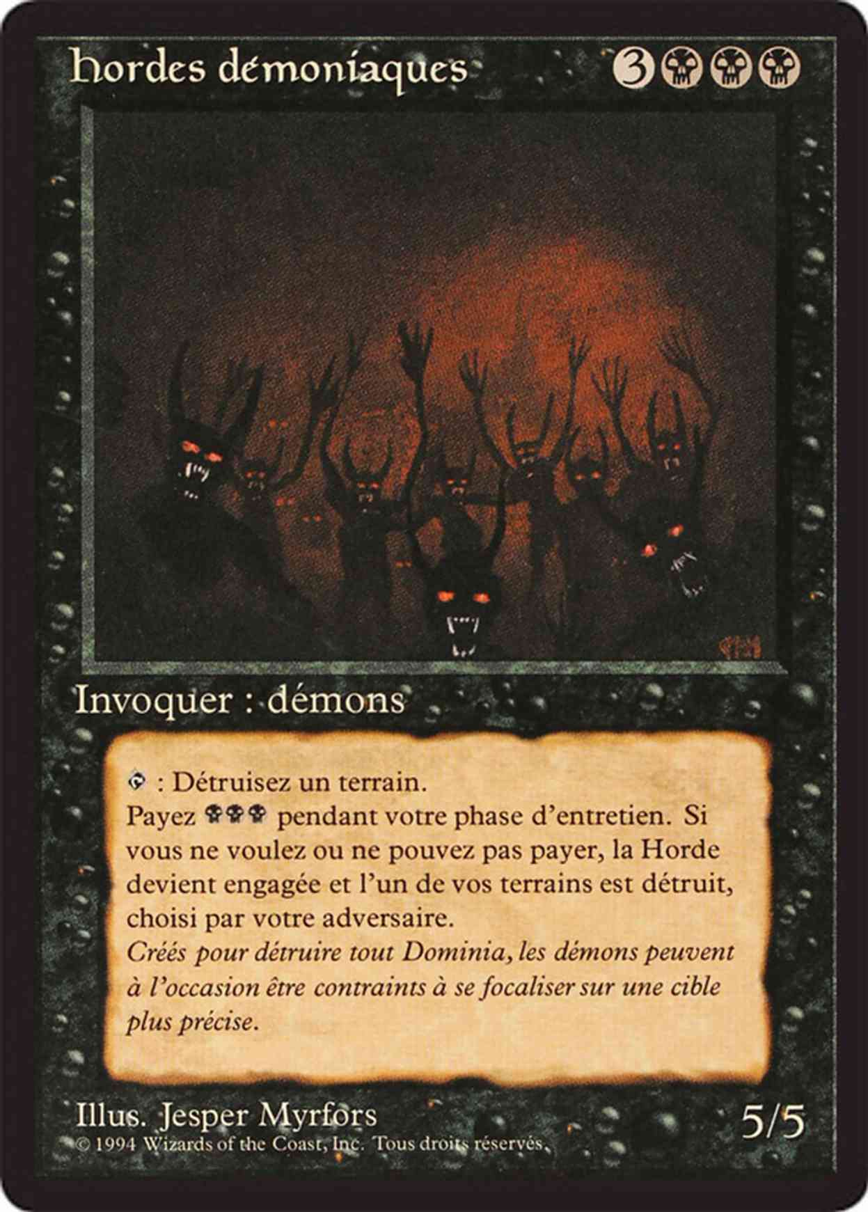 Demonic Hordes magic card front