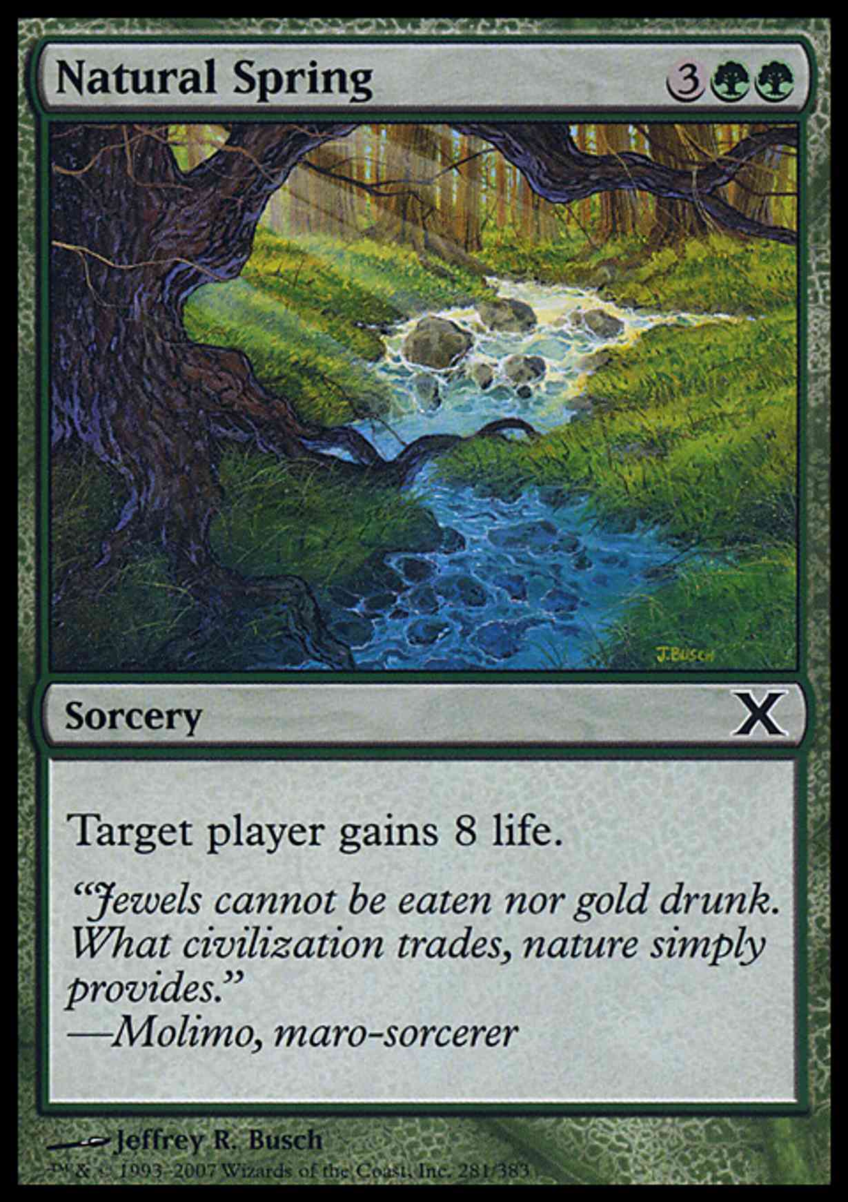 Natural Spring magic card front