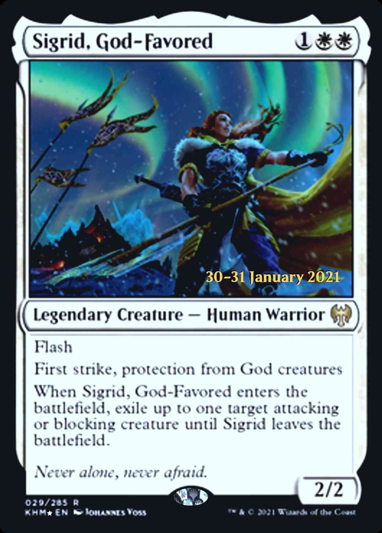 Sigrid, God-Favored magic card front
