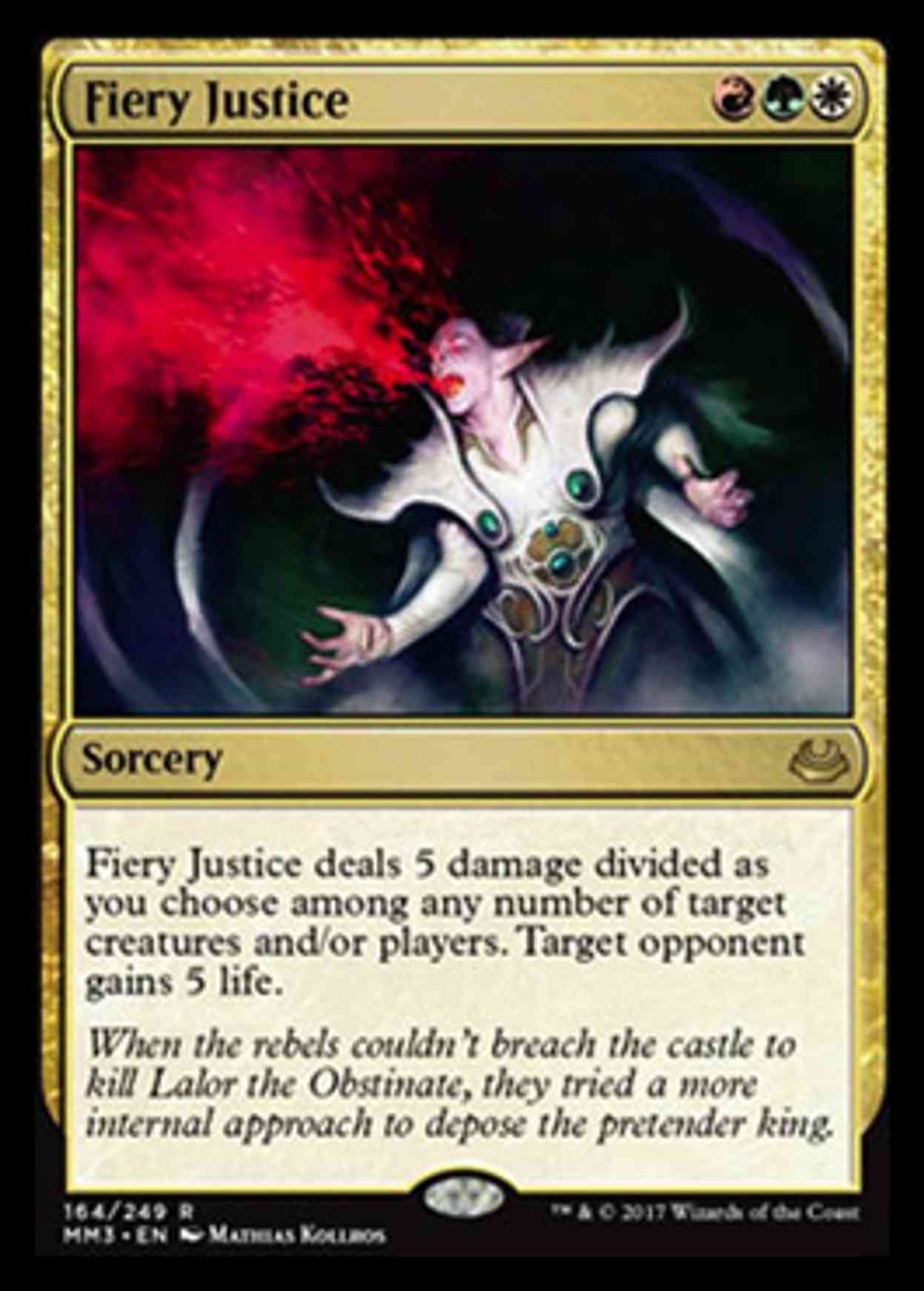 Fiery Justice magic card front