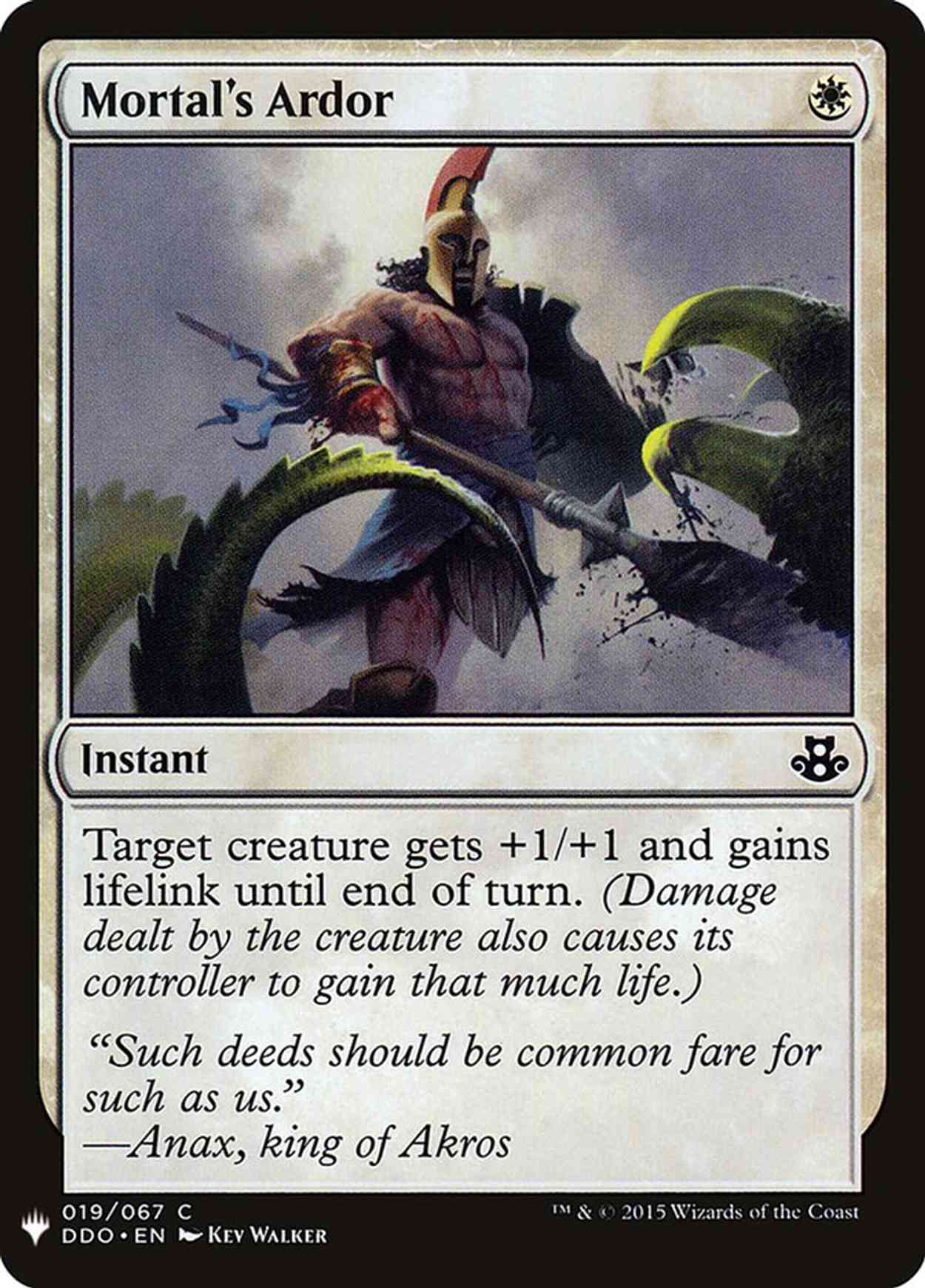 Mortal's Ardor magic card front