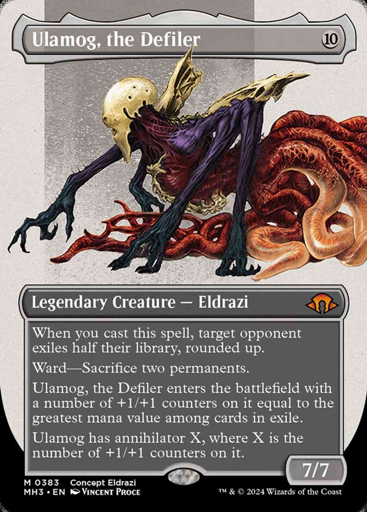 【超目玉】 the Ulamog, Defiler Modern mtg from Price (Borderless) マジック：ザ・ギャザリング