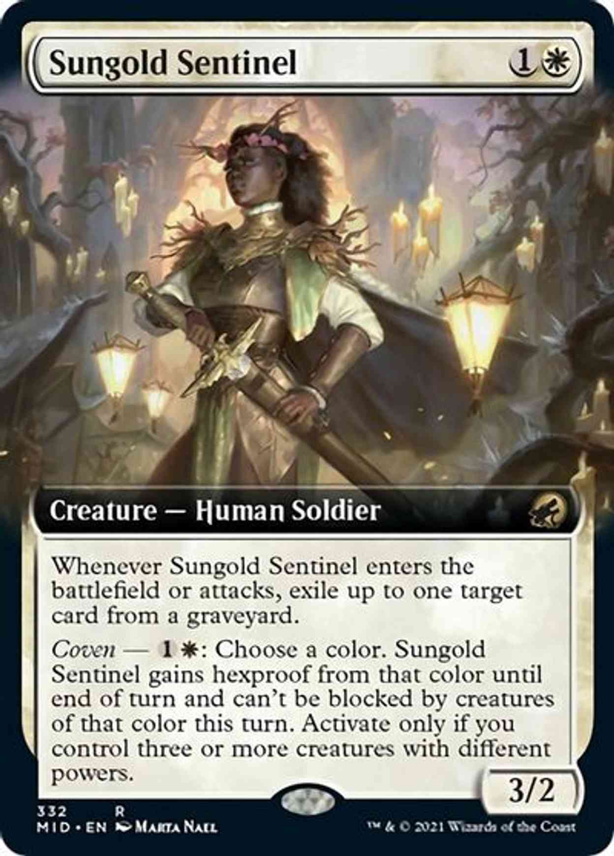 Sungold Sentinel (Extended Art) magic card front