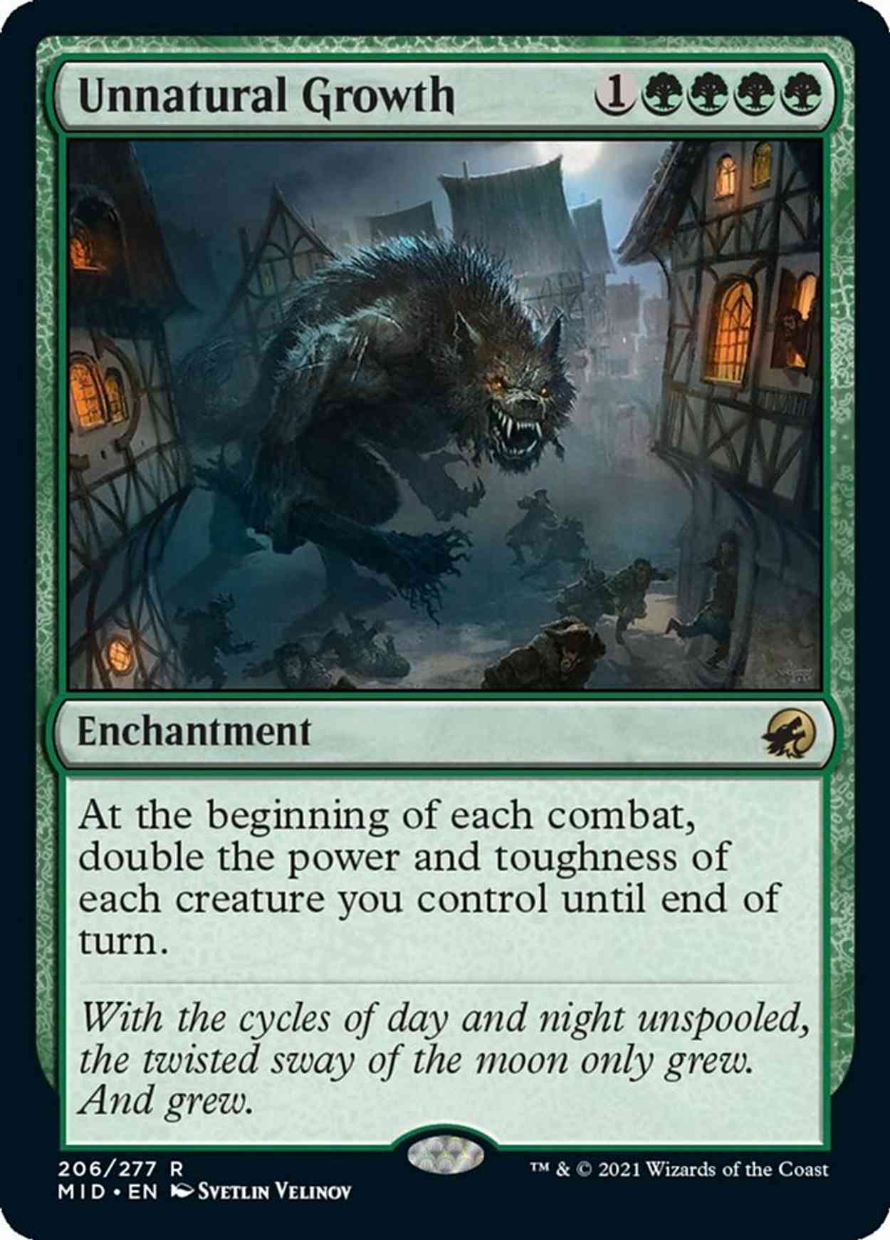 Unnatural Growth magic card front