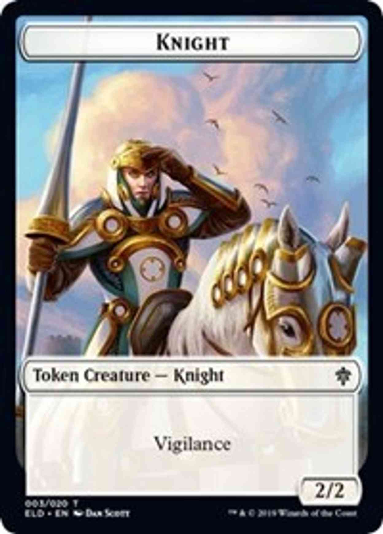 Knight // Food (15) Double-sided Token magic card front