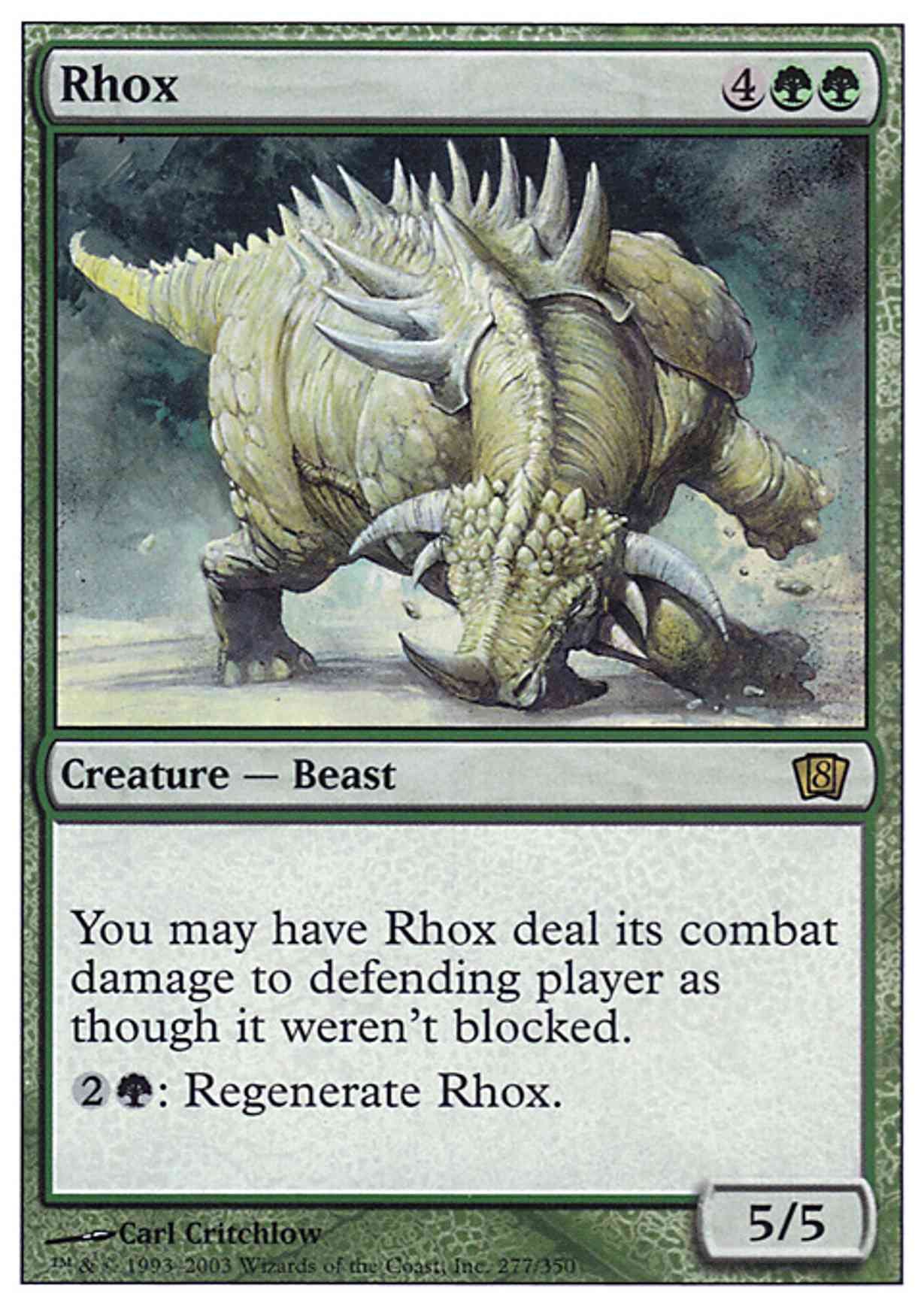 Rhox magic card front