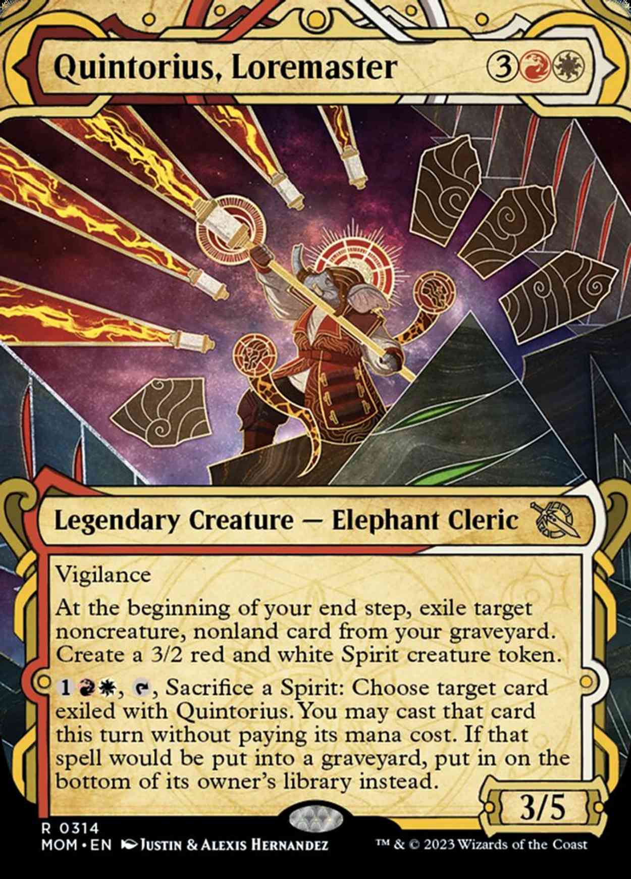 Quintorius, Loremaster (Showcase) Price from mtg March of the Machine