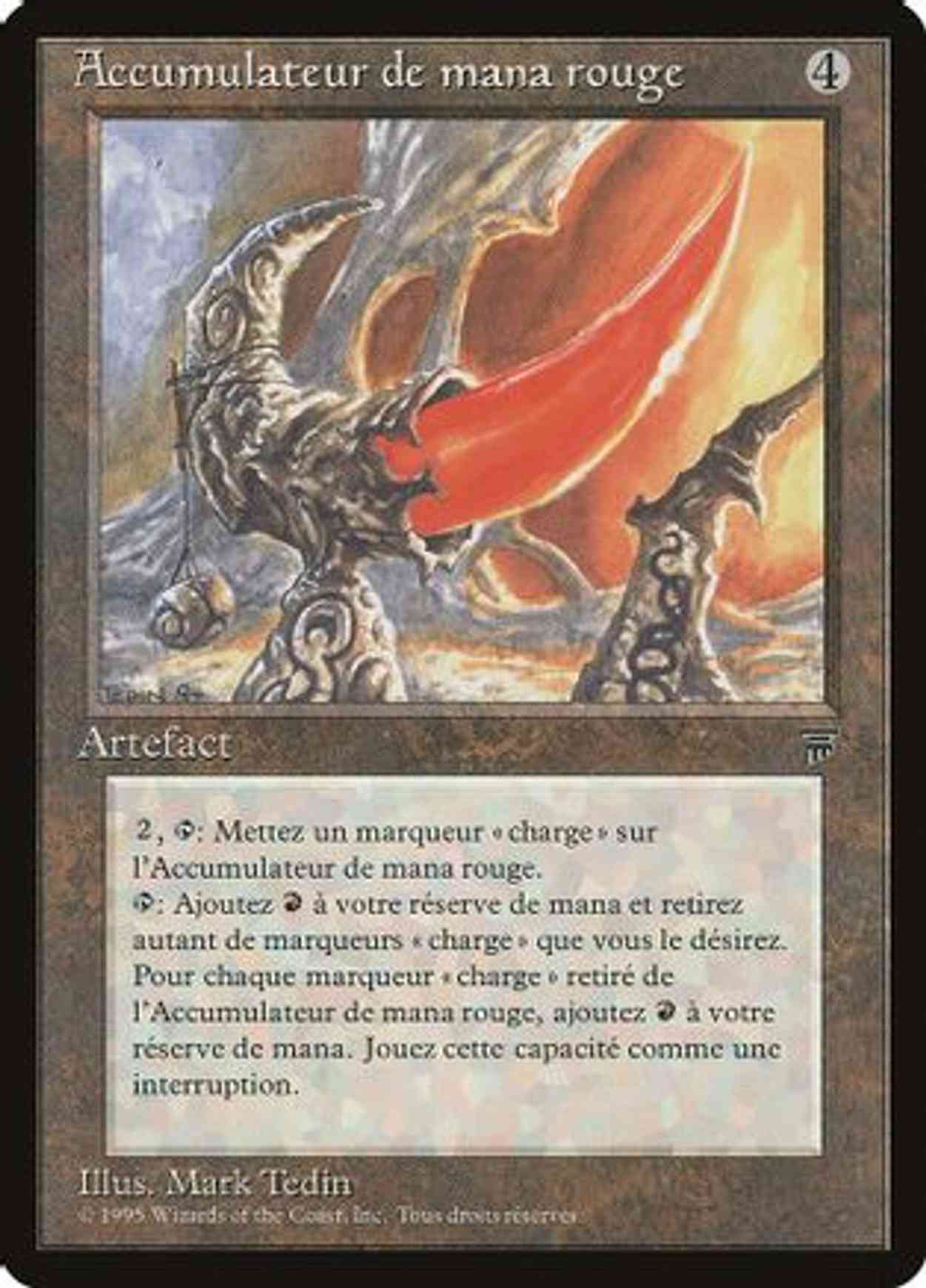 Red Mana Battery (French) - "Accumulateur de mana rogue" magic card front
