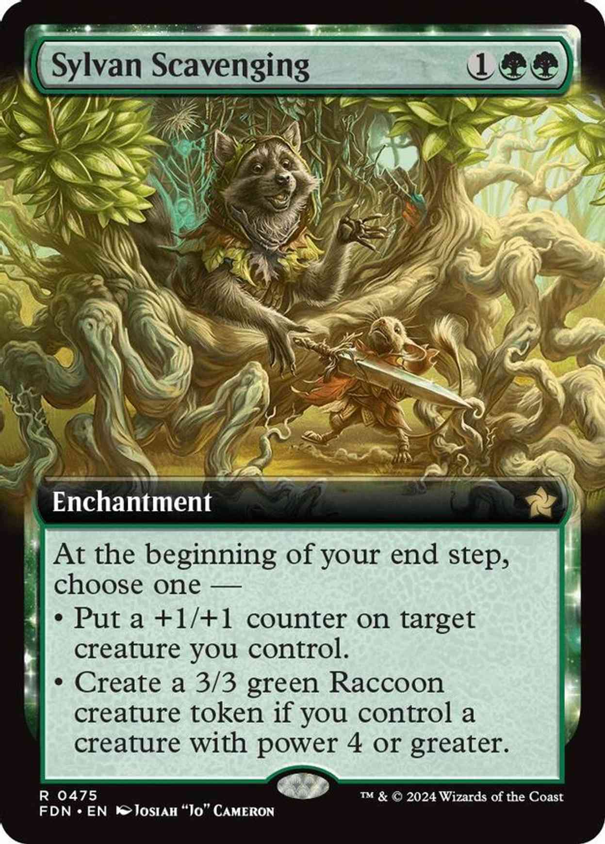 Sylvan Scavenging (Extended Art) magic card front