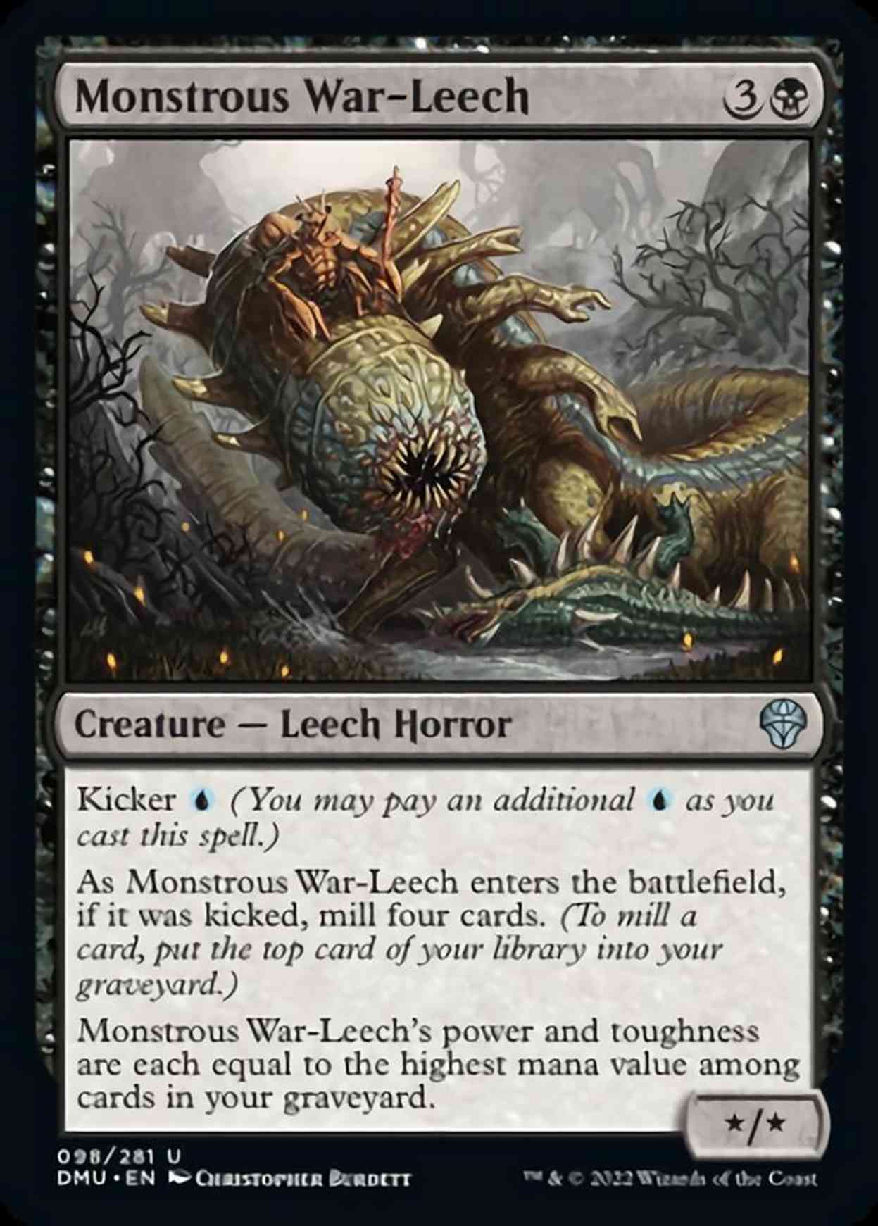 Monstrous War-Leech magic card front