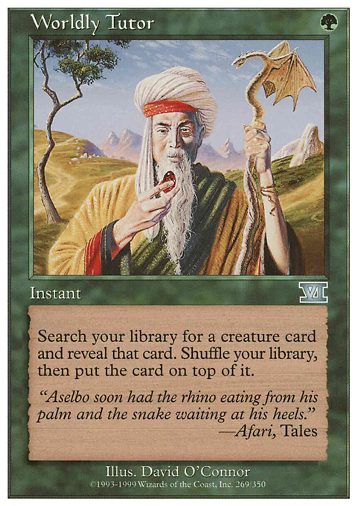 Worldly Tutor magic card front