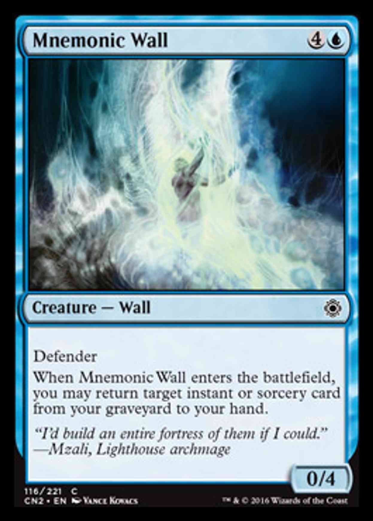 Mnemonic Wall magic card front