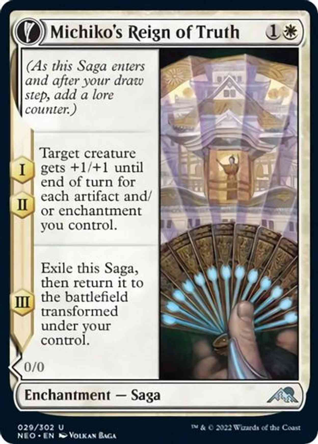 Michiko's Reign of Truth magic card front