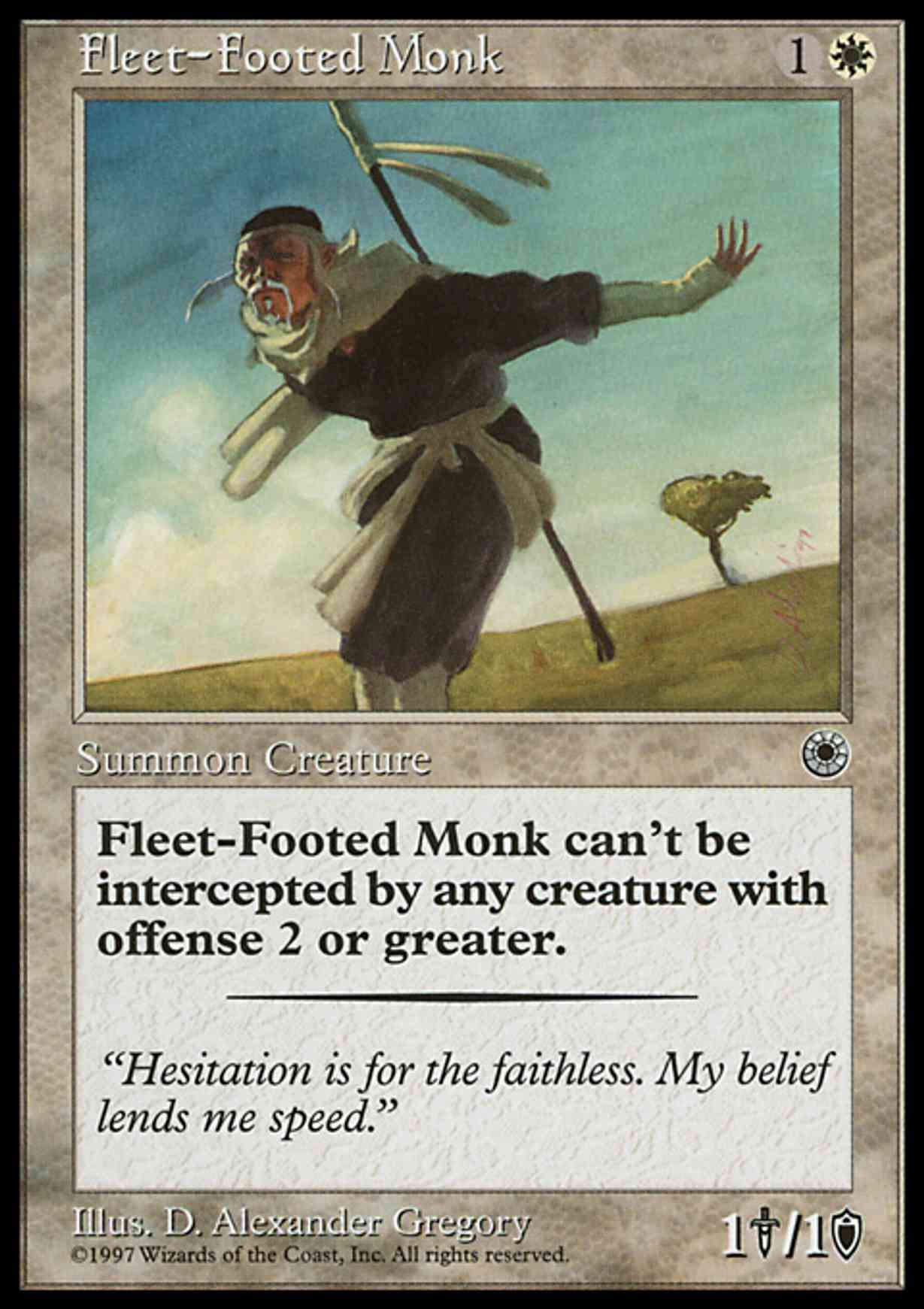 Fleet-Footed Monk magic card front