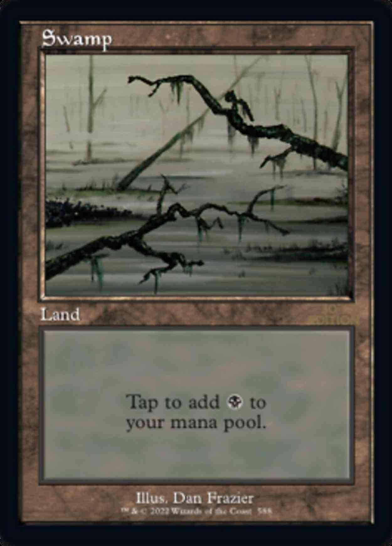 Swamp (588) (Retro Frame) magic card front