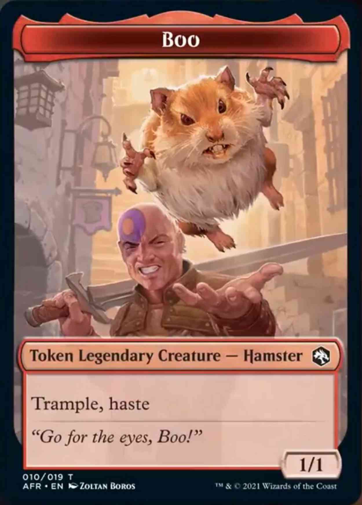 Boo Token magic card front