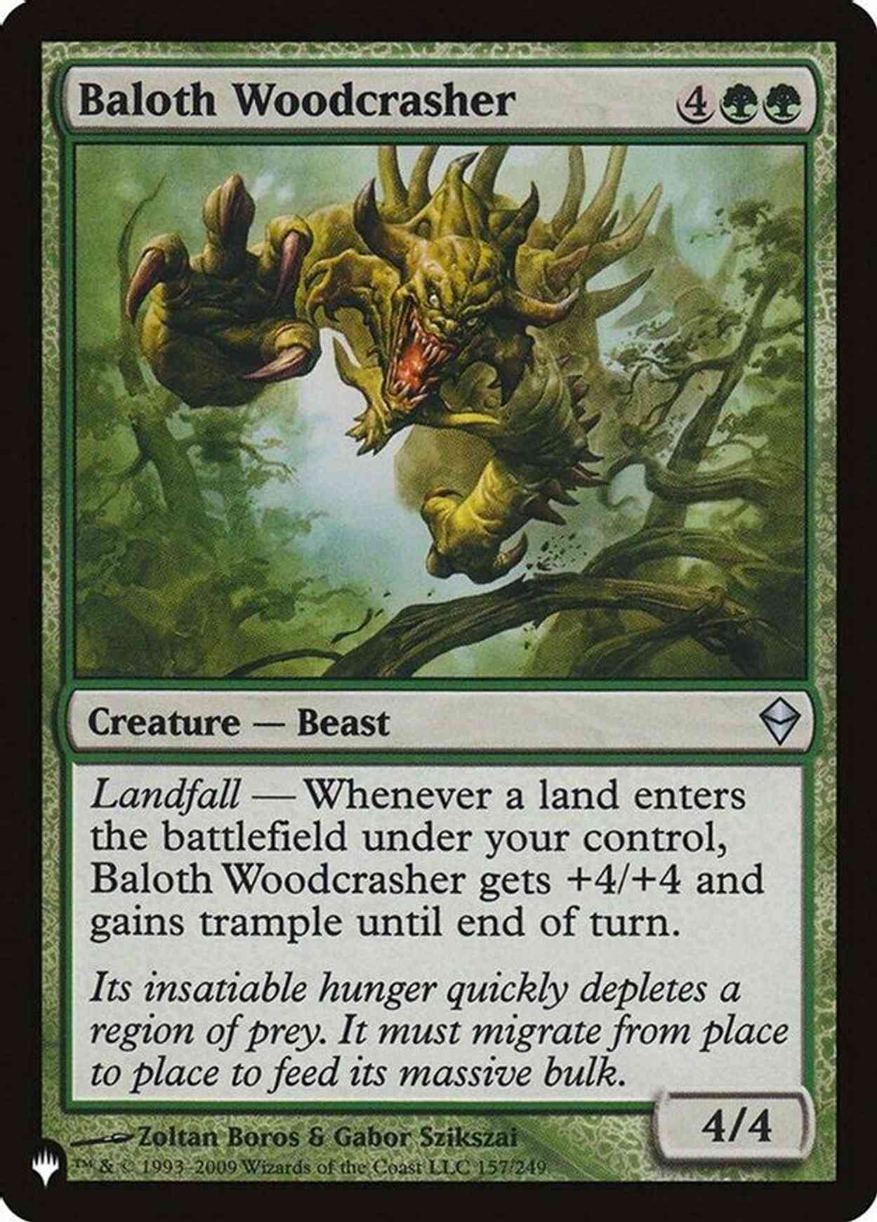 Baloth Woodcrasher magic card front