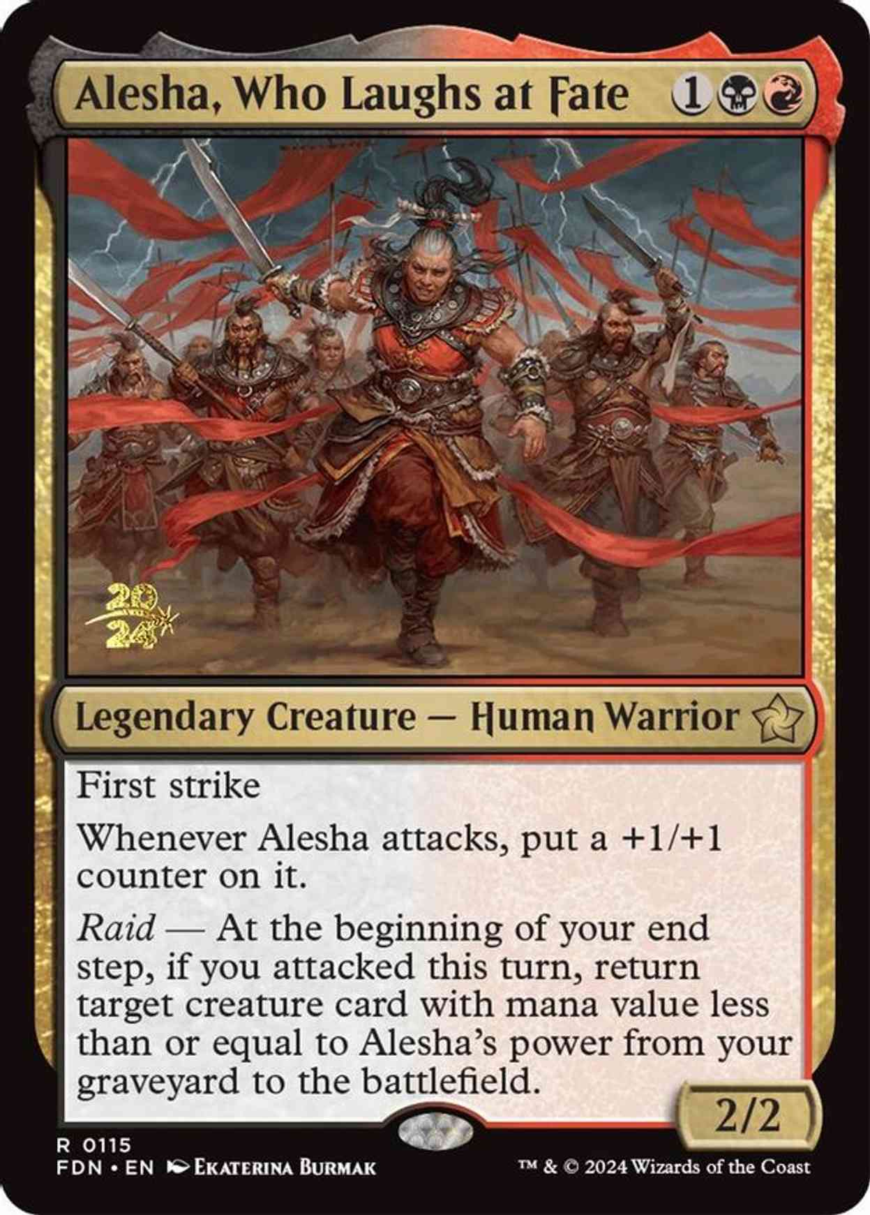 Alesha, Who Laughs at Fate magic card front