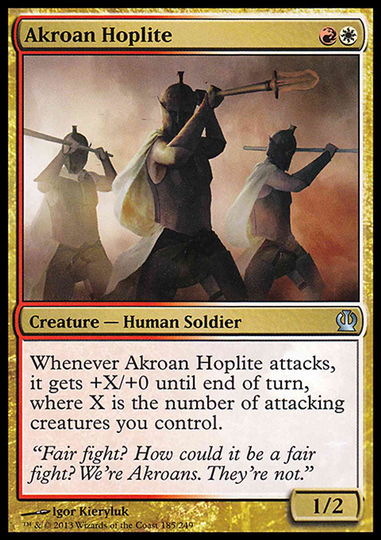 Akroan Hoplite magic card front