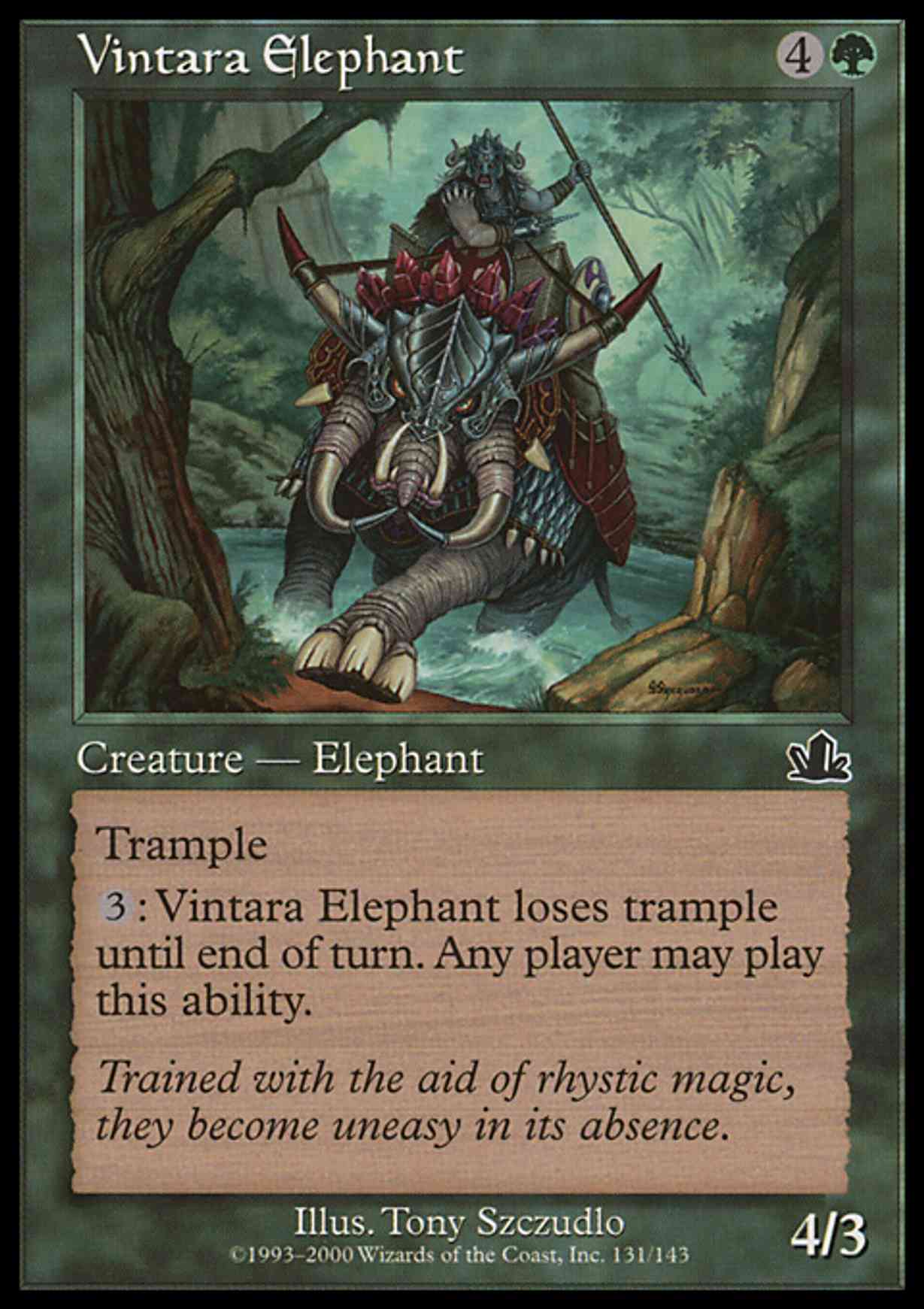 Vintara Elephant magic card front