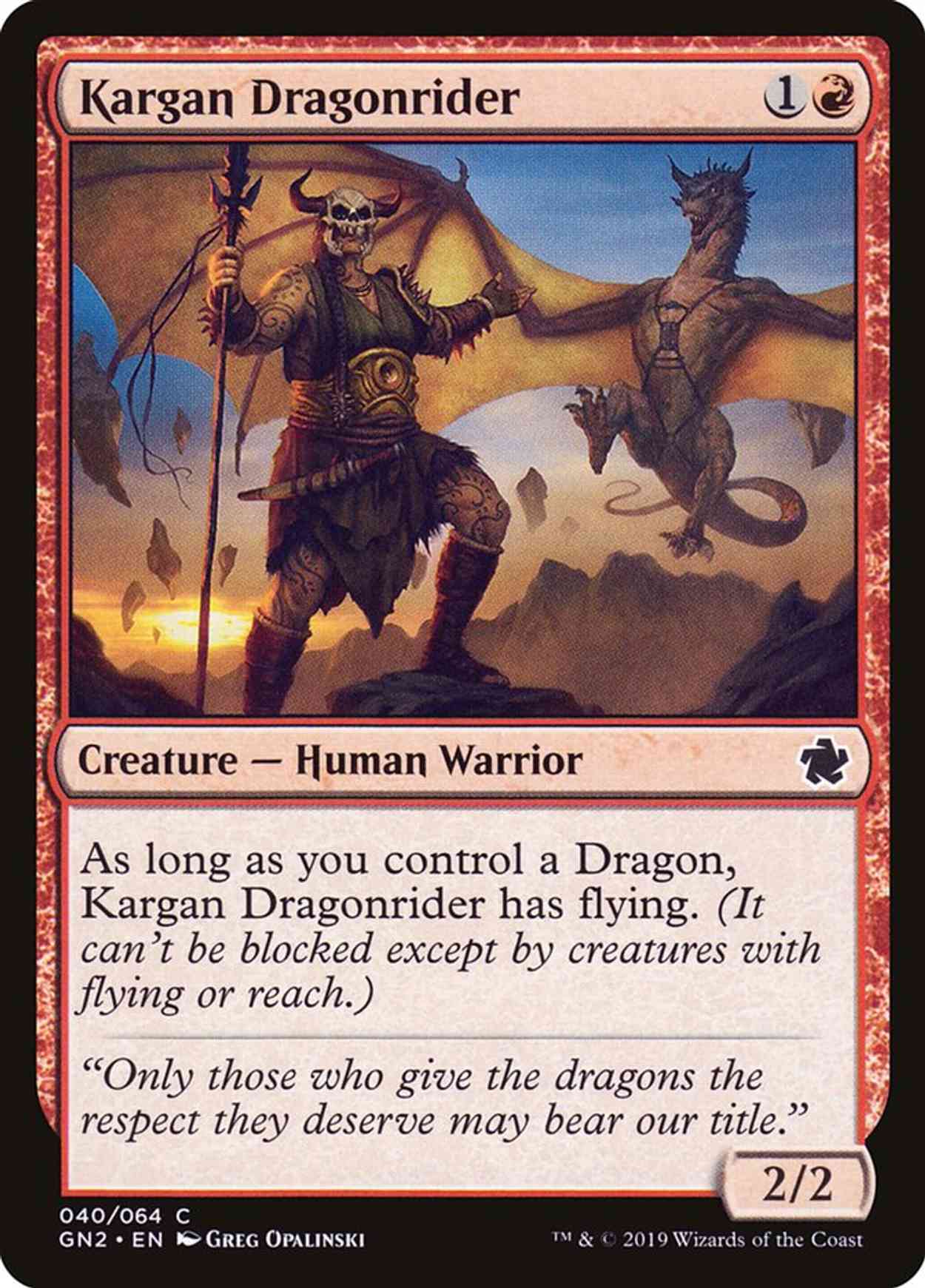 Kargan Dragonrider magic card front