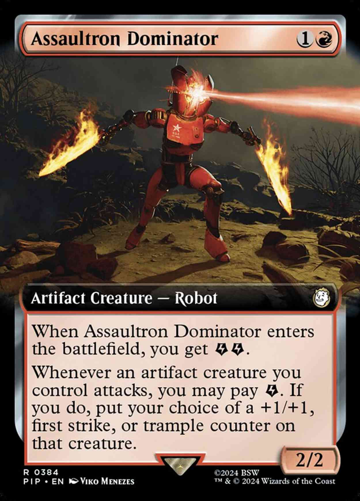 Assaultron Dominator (Extended Art) magic card front