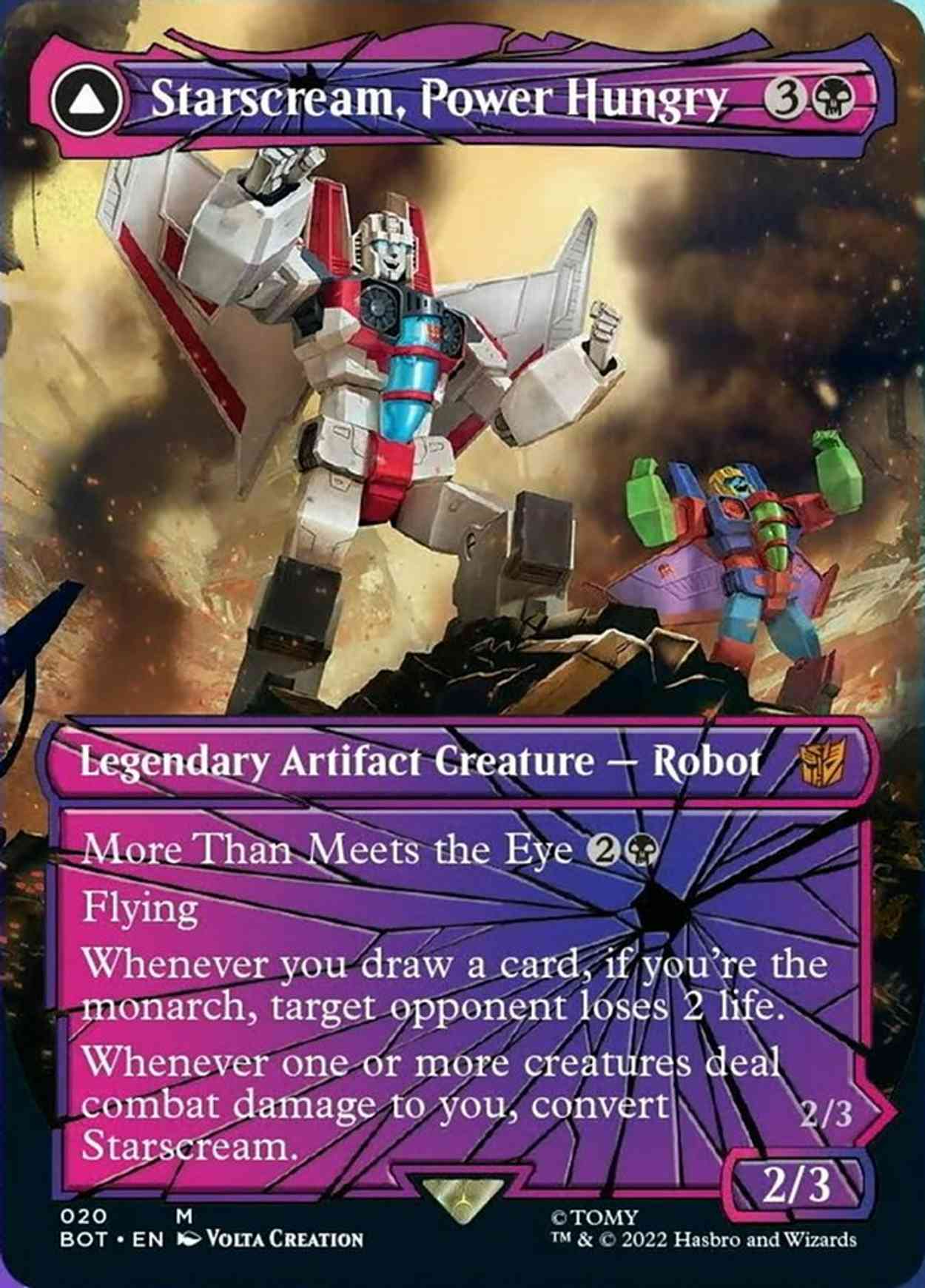 Starscream, Power Hungry (Shattered Glass) magic card front