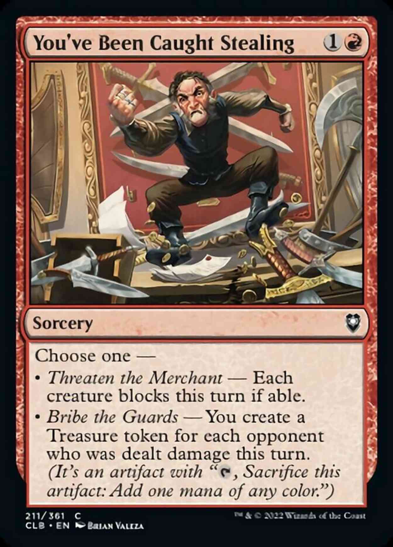 You've Been Caught Stealing magic card front
