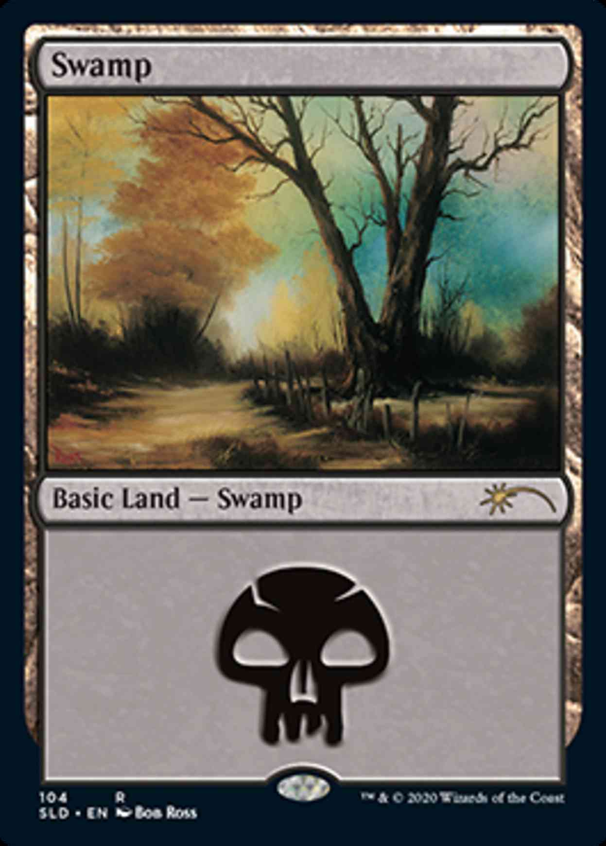 Swamp (104) (Bob Ross) magic card front