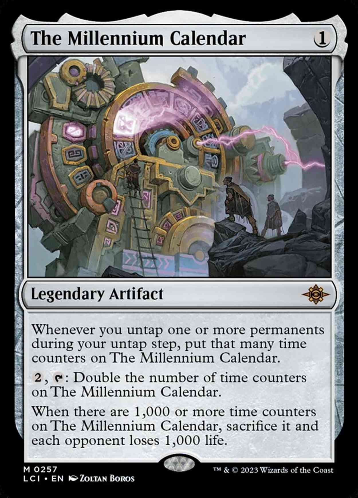 The Millennium Calendar magic card front