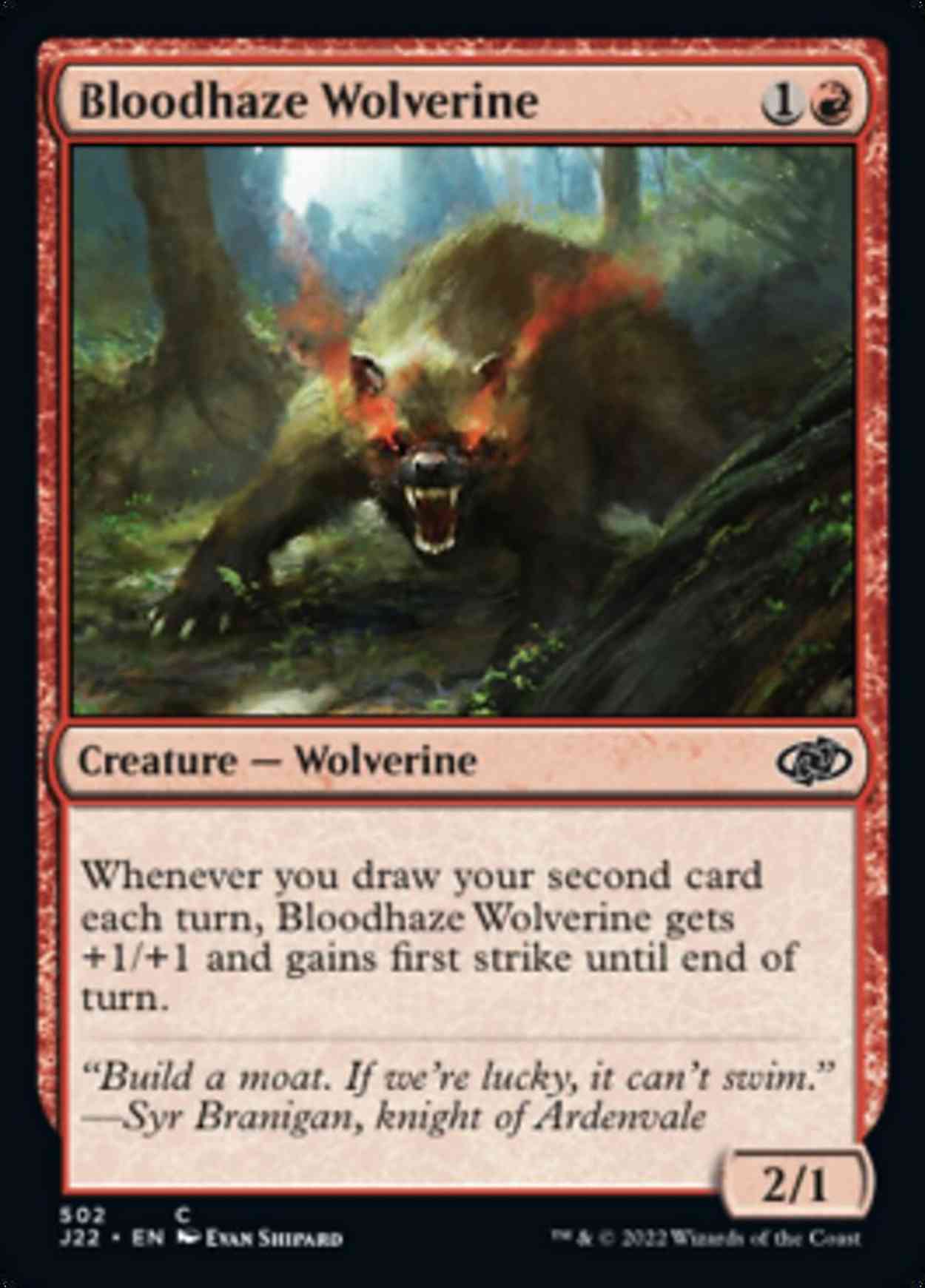 Bloodhaze Wolverine magic card front