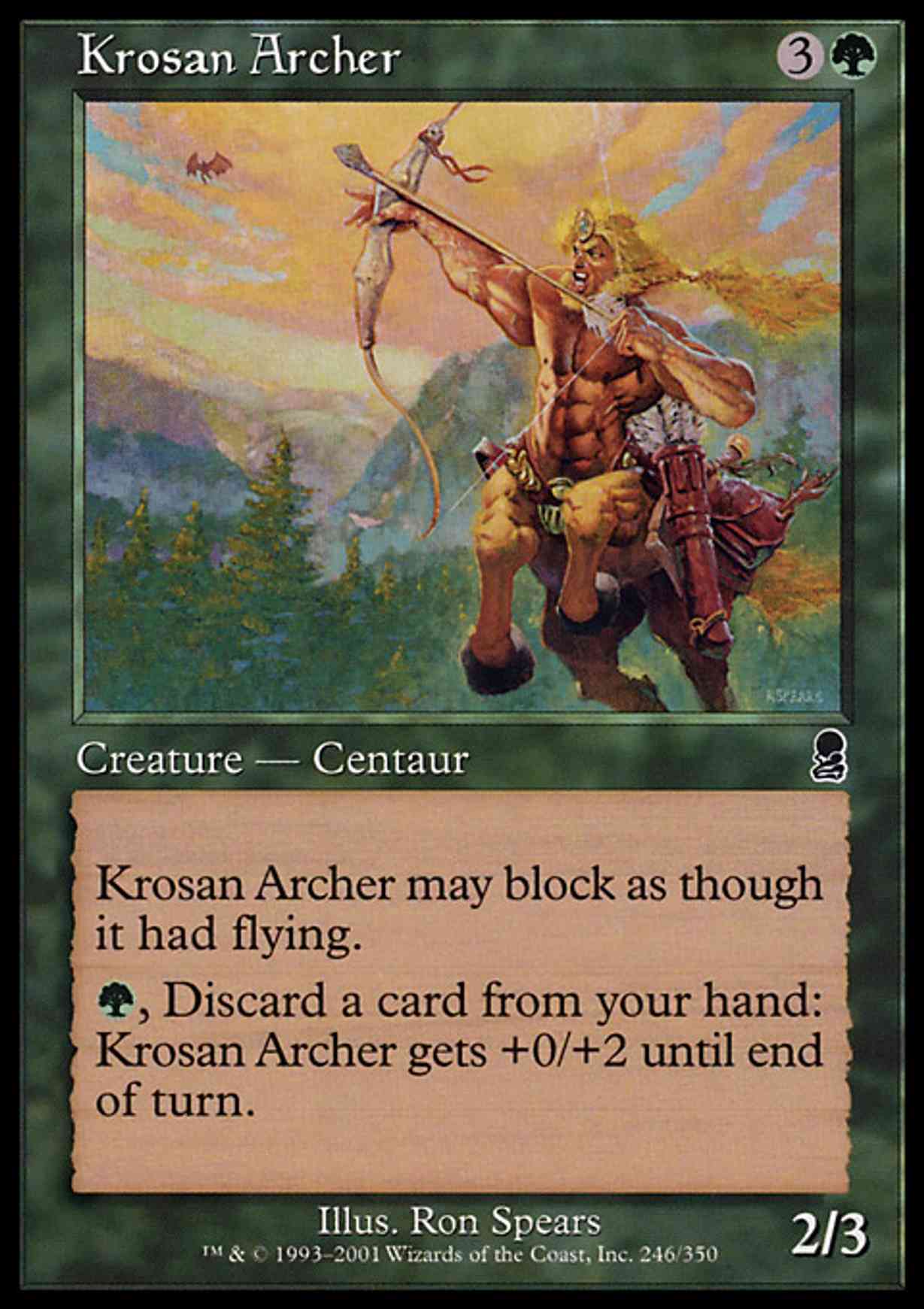 Krosan Archer magic card front
