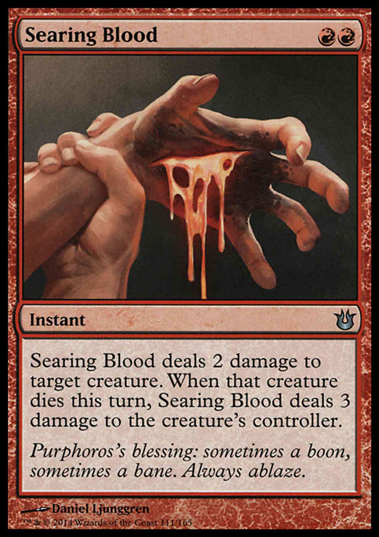 Searing Blood magic card front