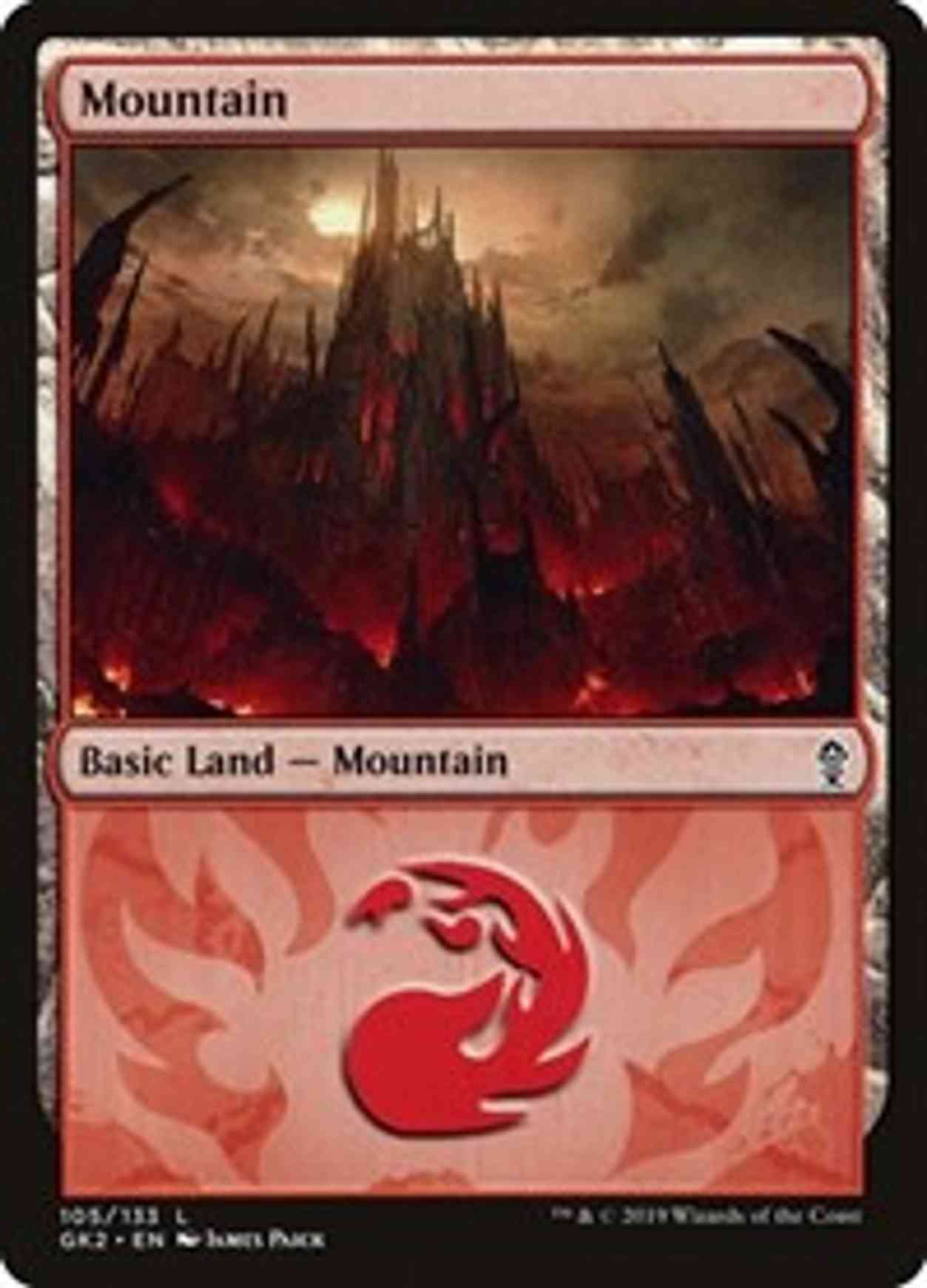 Mountain (105) magic card front
